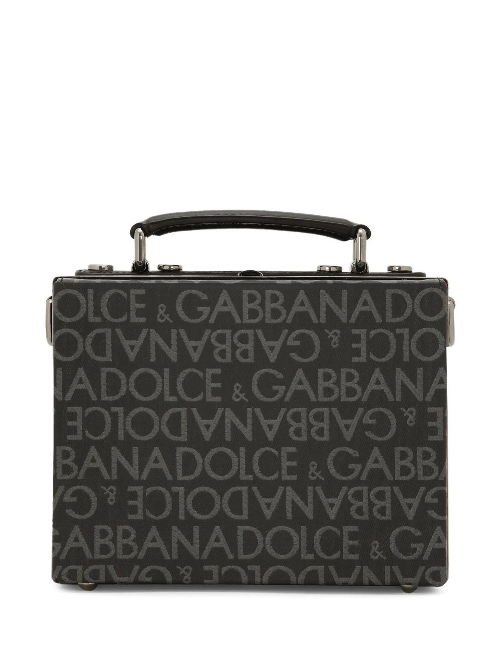 logo-print leather mini bag