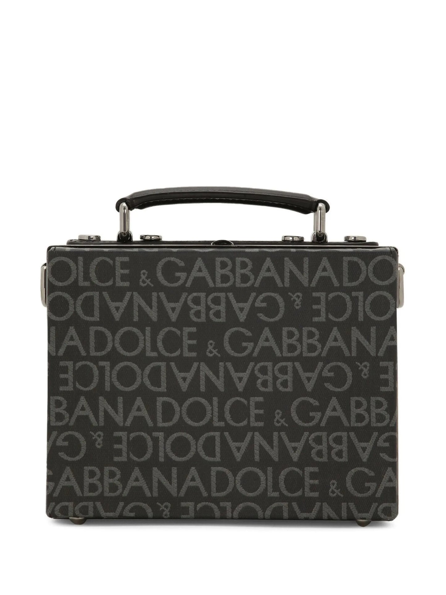 logo-print leather mini bag