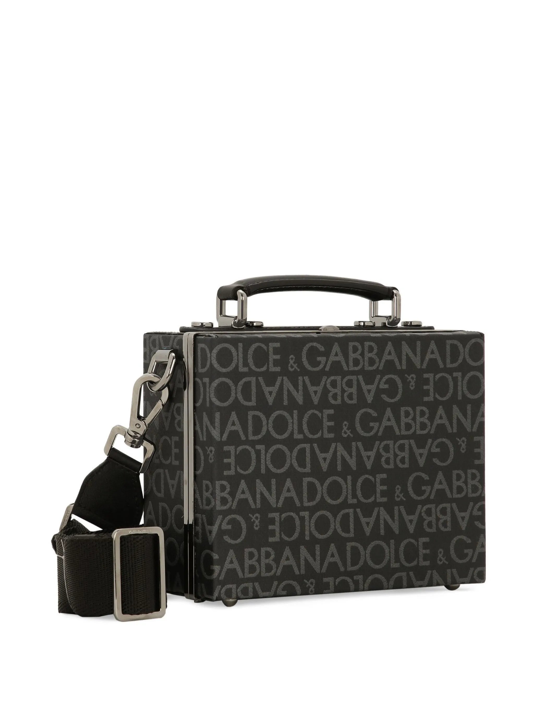 small logo-print leather bag