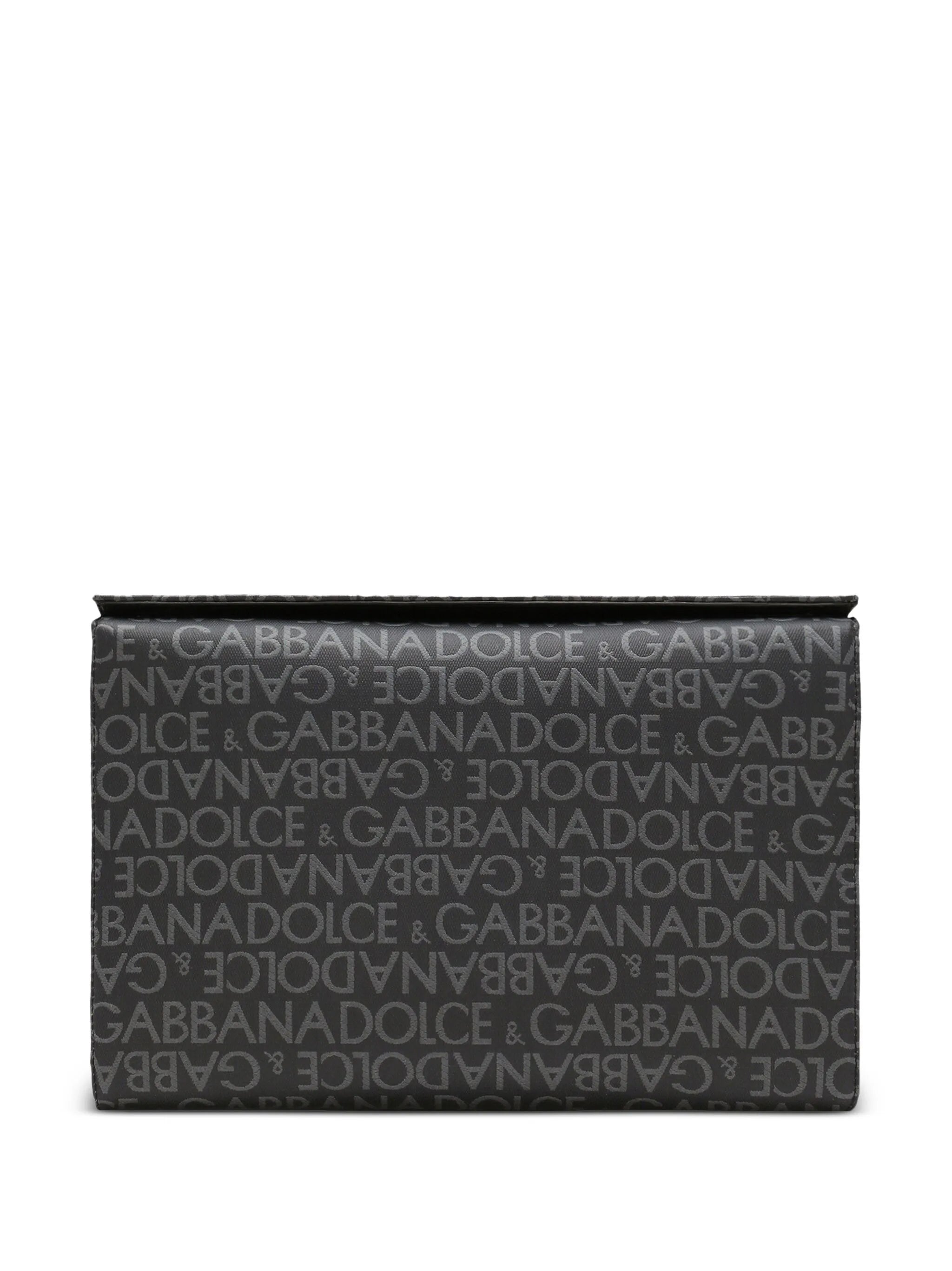 logo-print leather shoulder bag
