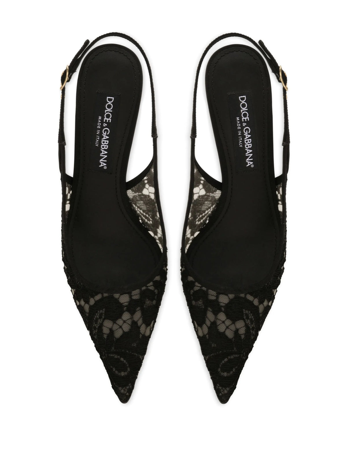 60mm lace slingback pumps