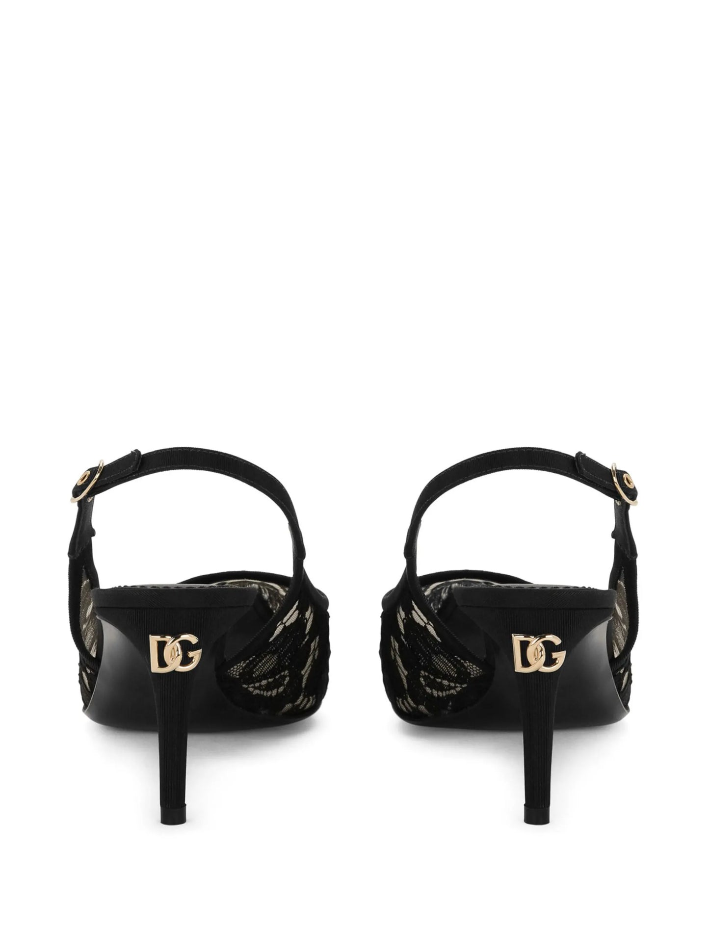 60mm lace slingback pumps