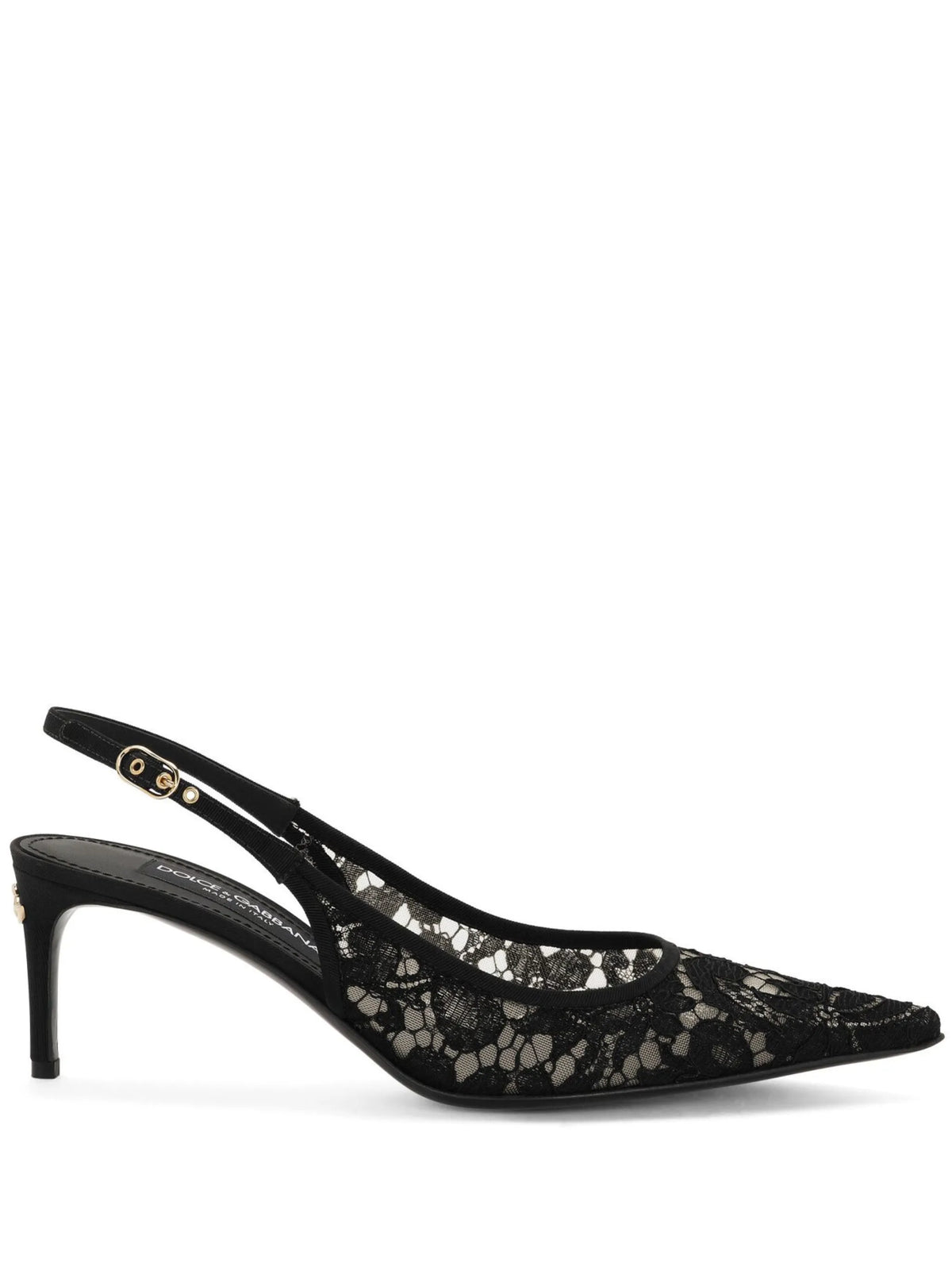 60mm lace slingback pumps