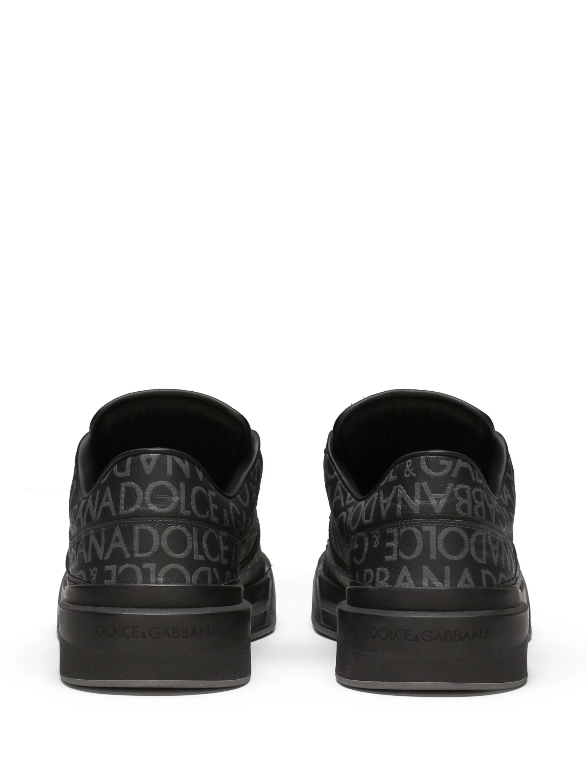 New Roma coated-jacquard sneakers
