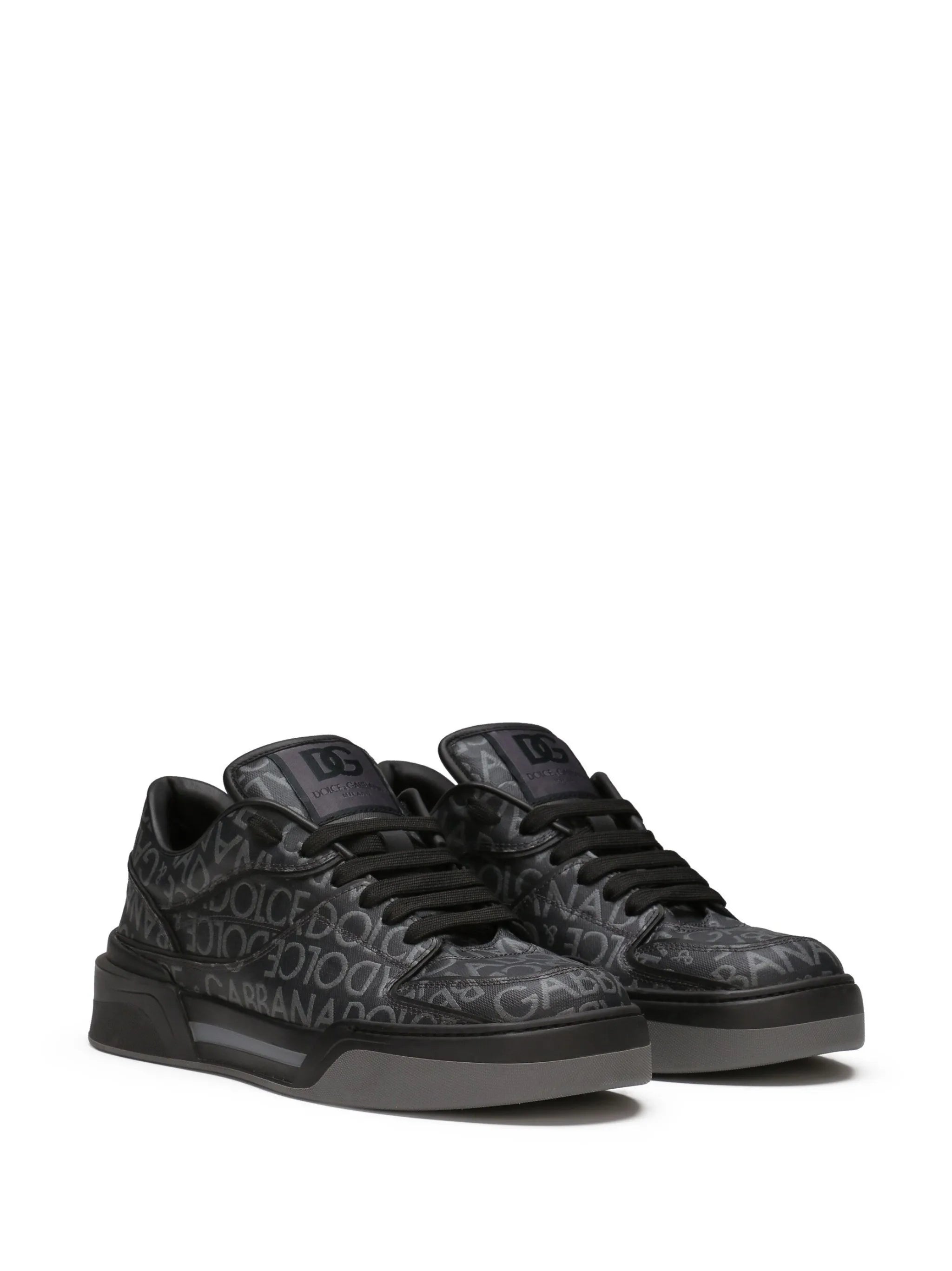 New Roma coated-jacquard sneakers