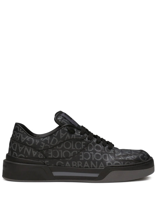 New Roma coated-jacquard sneakers