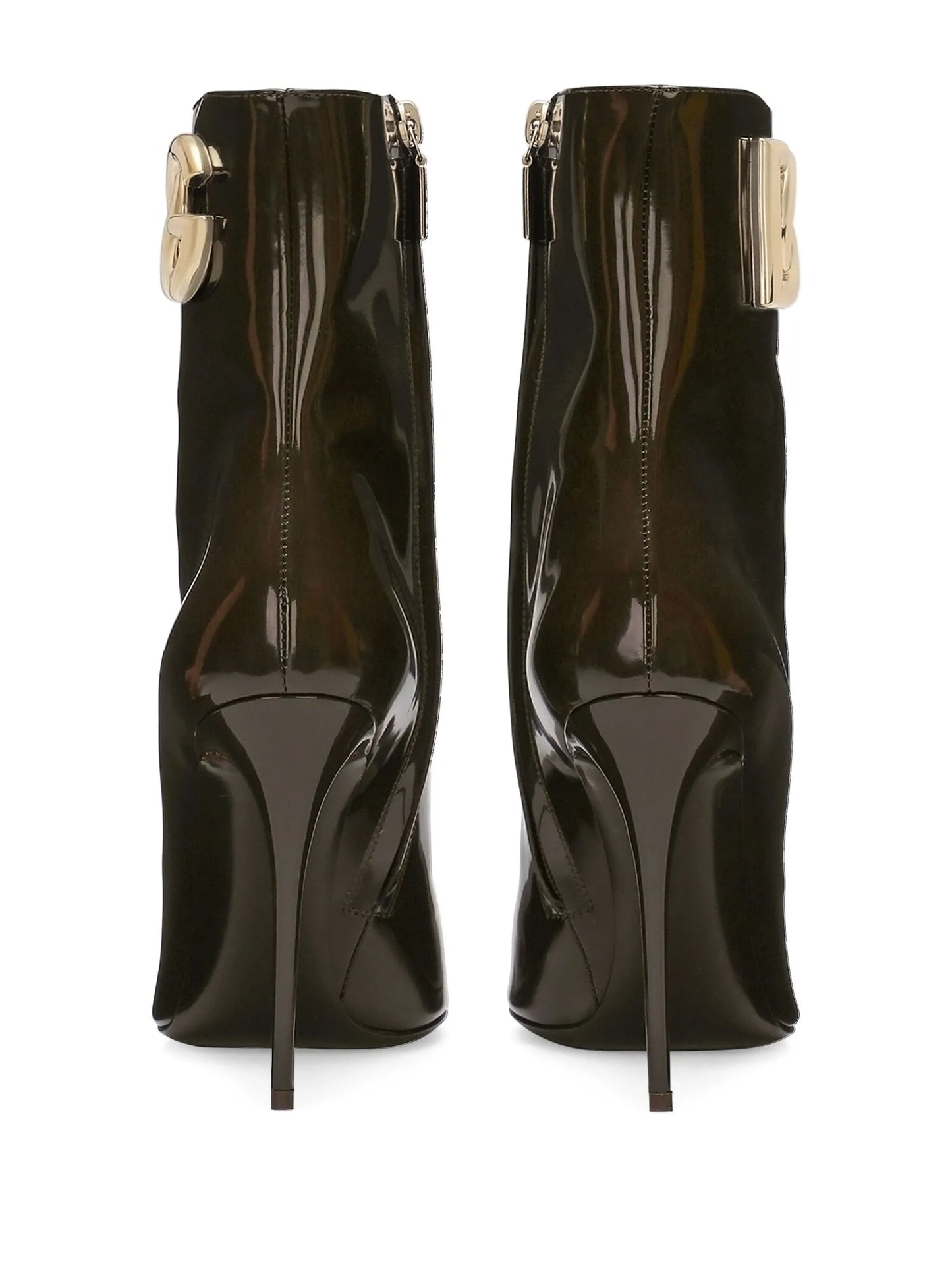 105mm logo-plaque leather boots