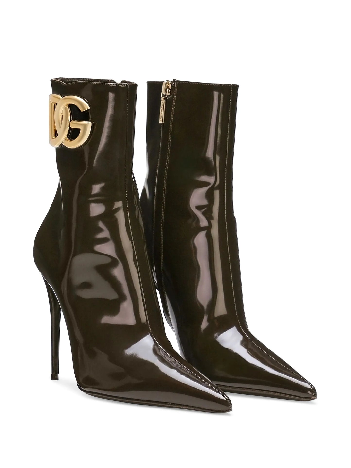 105mm logo-plaque leather boots