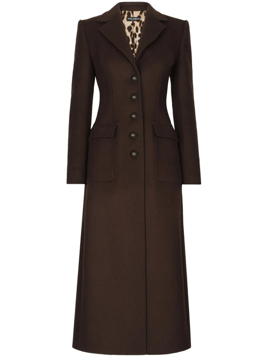 single-breasted long coat