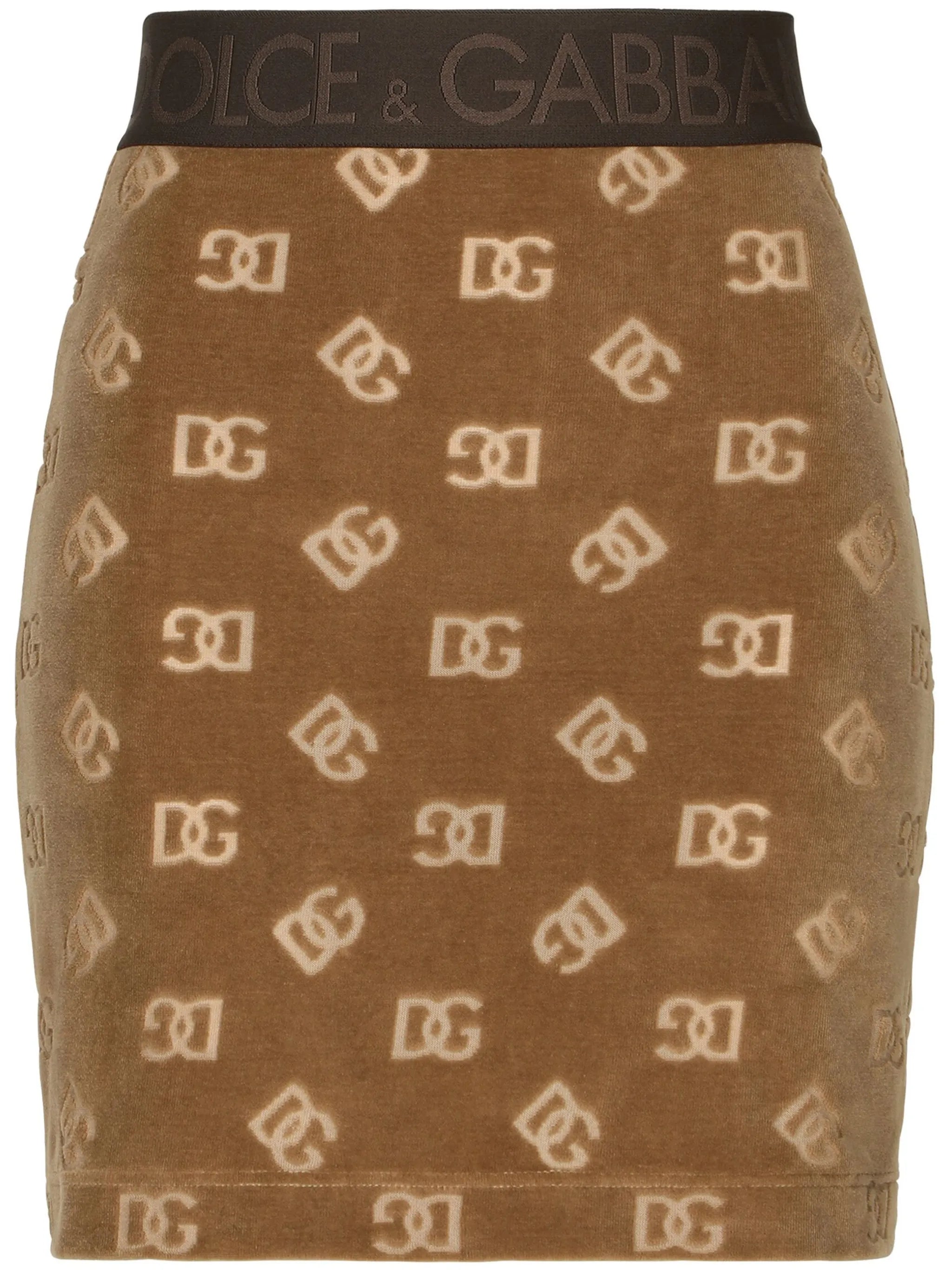 monogram-jacquard mini skirt