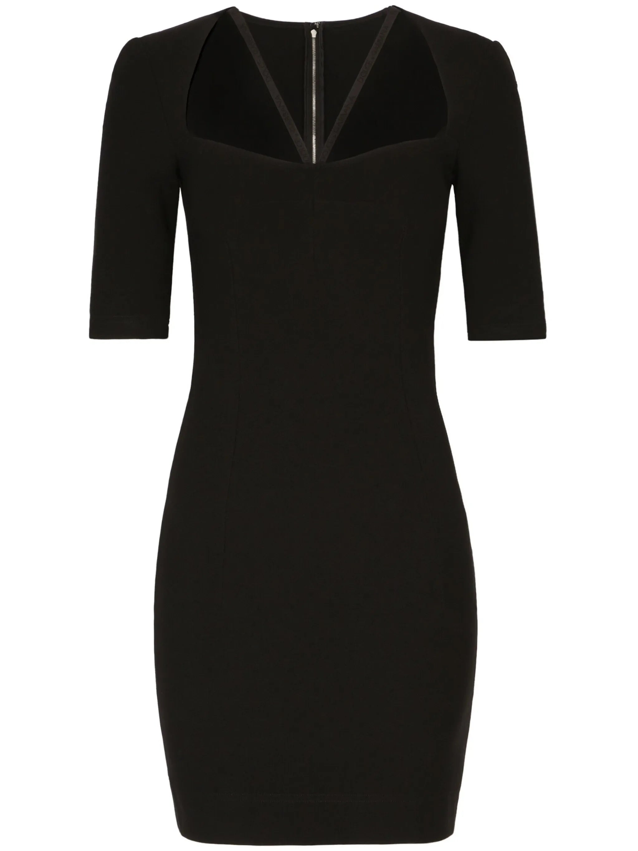 strappy half-length sleeves minidress