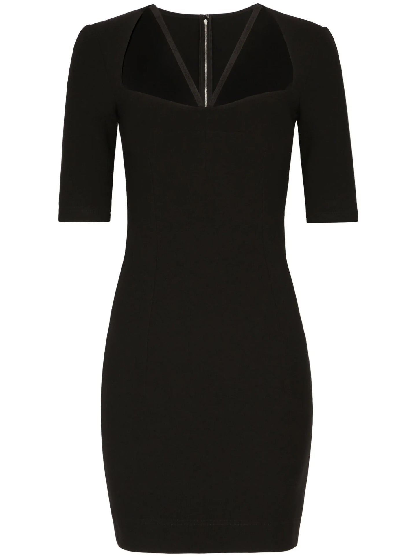 strappy half-length sleeves minidress