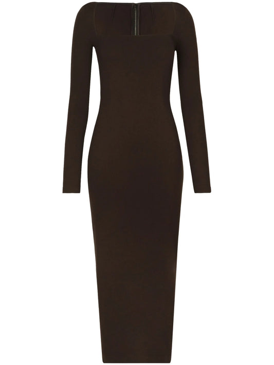 jersey midi dress
