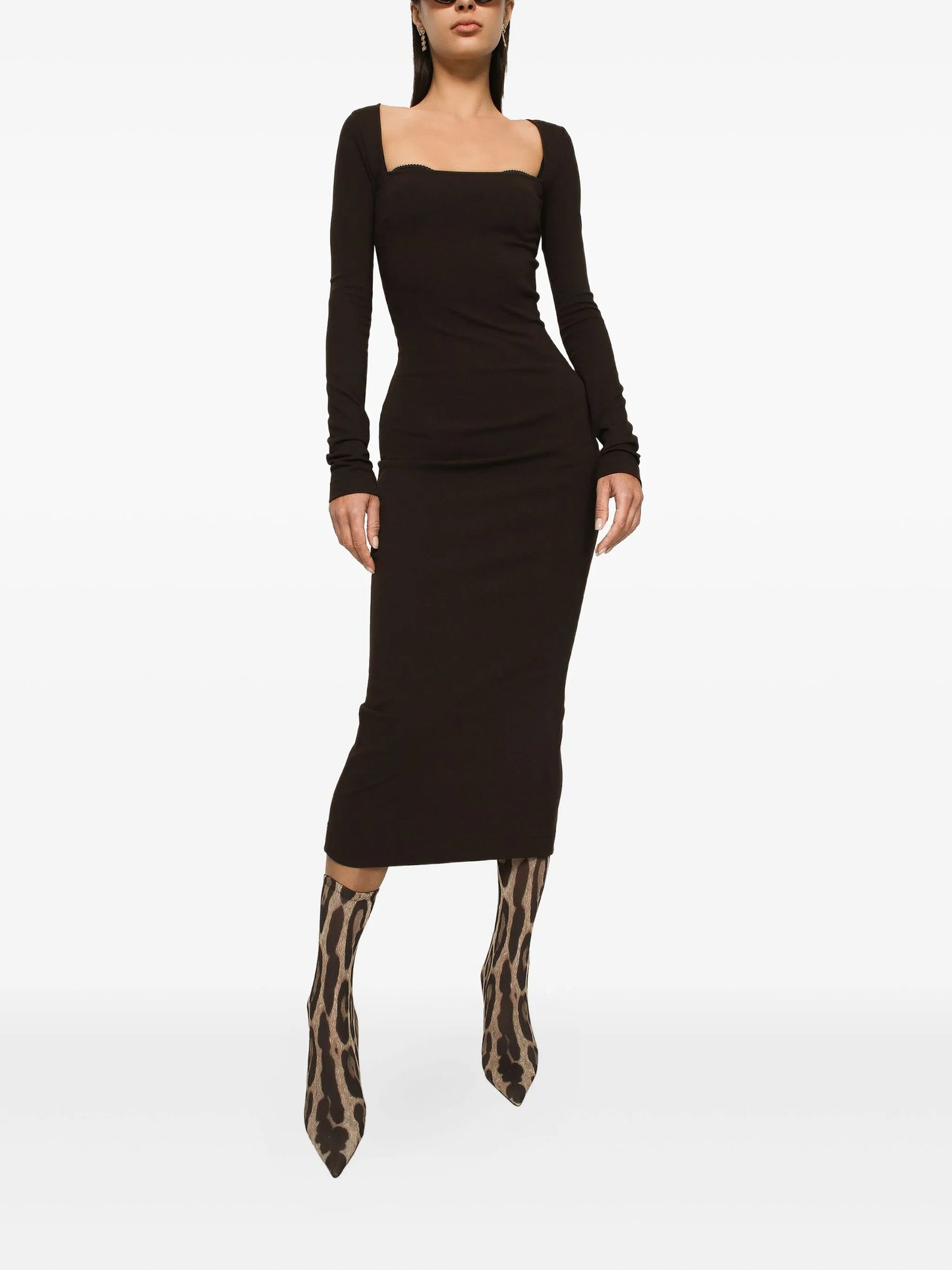 jersey midi dress