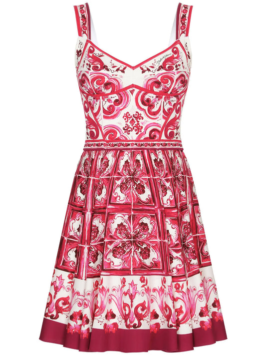 graphic-print sleeveless dress