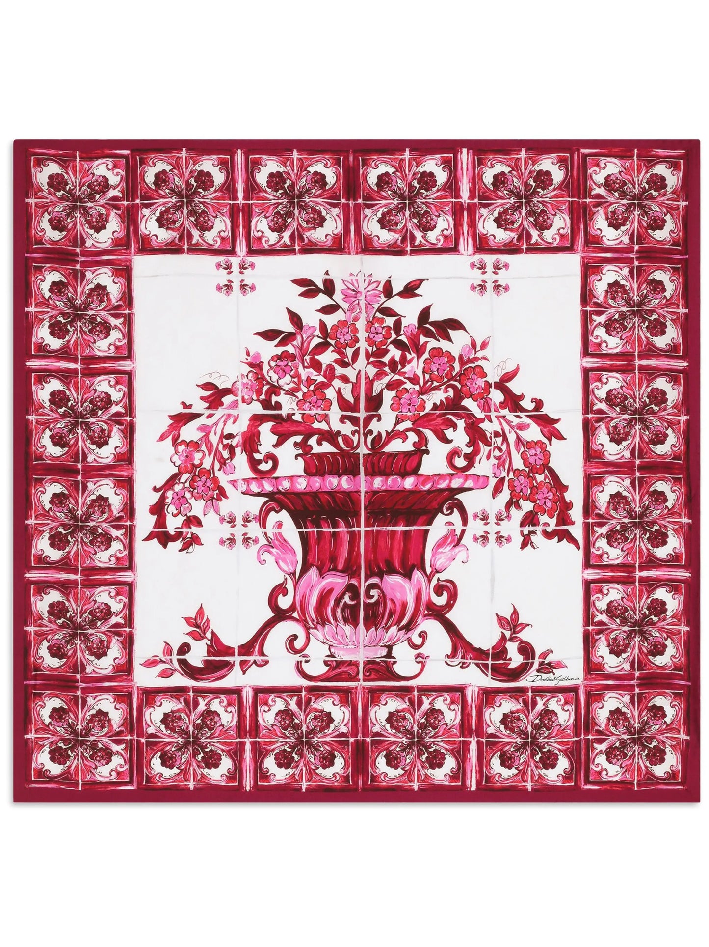 Majolica foulard twill scarf