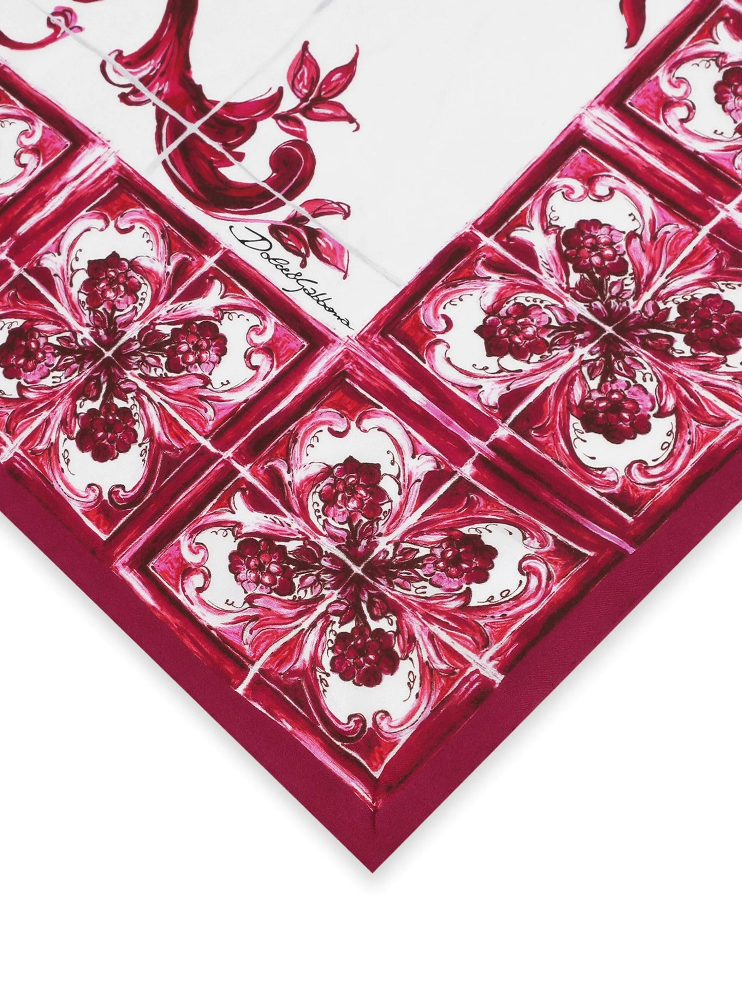 Majolica foulard twill scarf