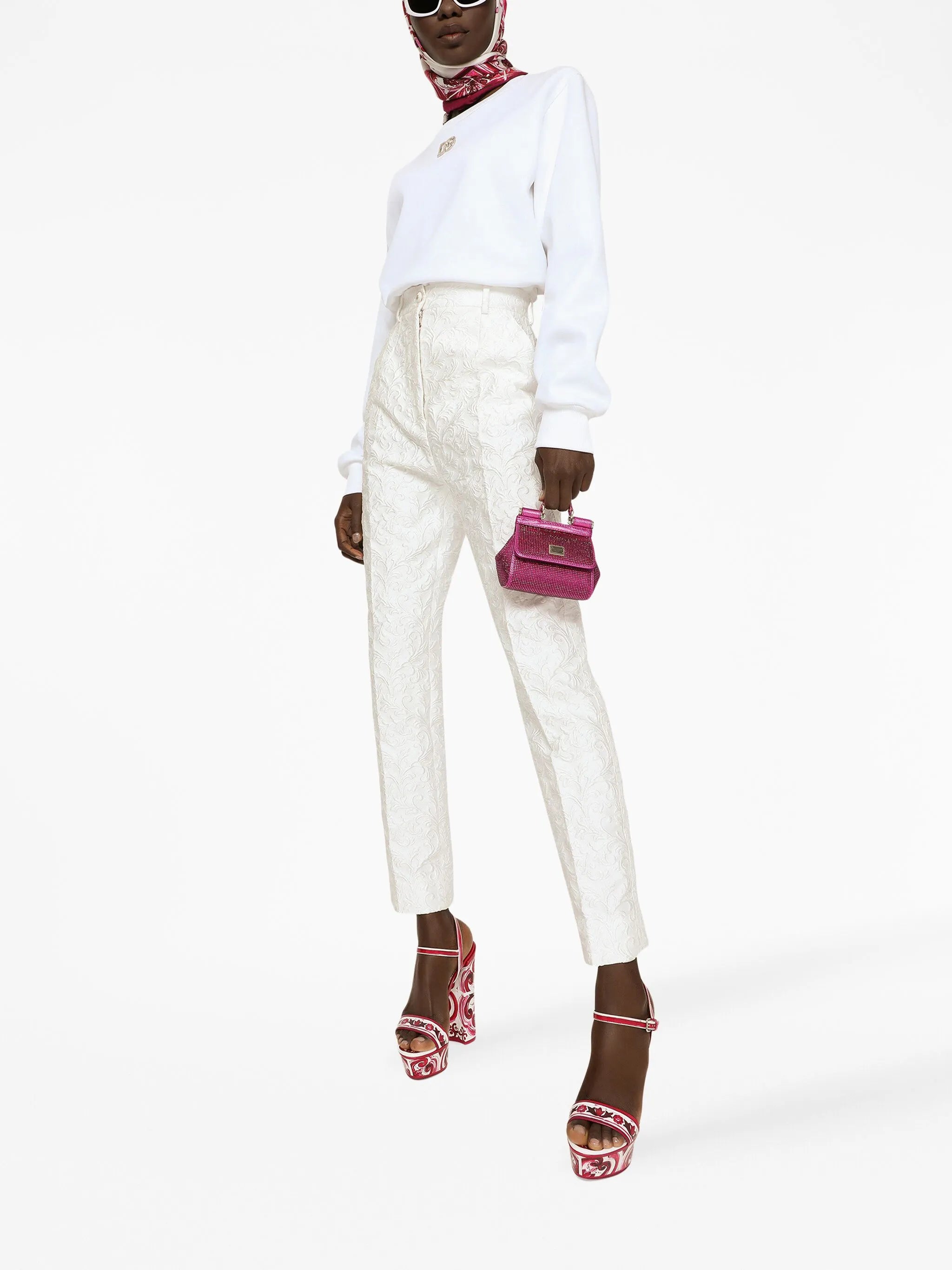 Majolica foulard twill scarf