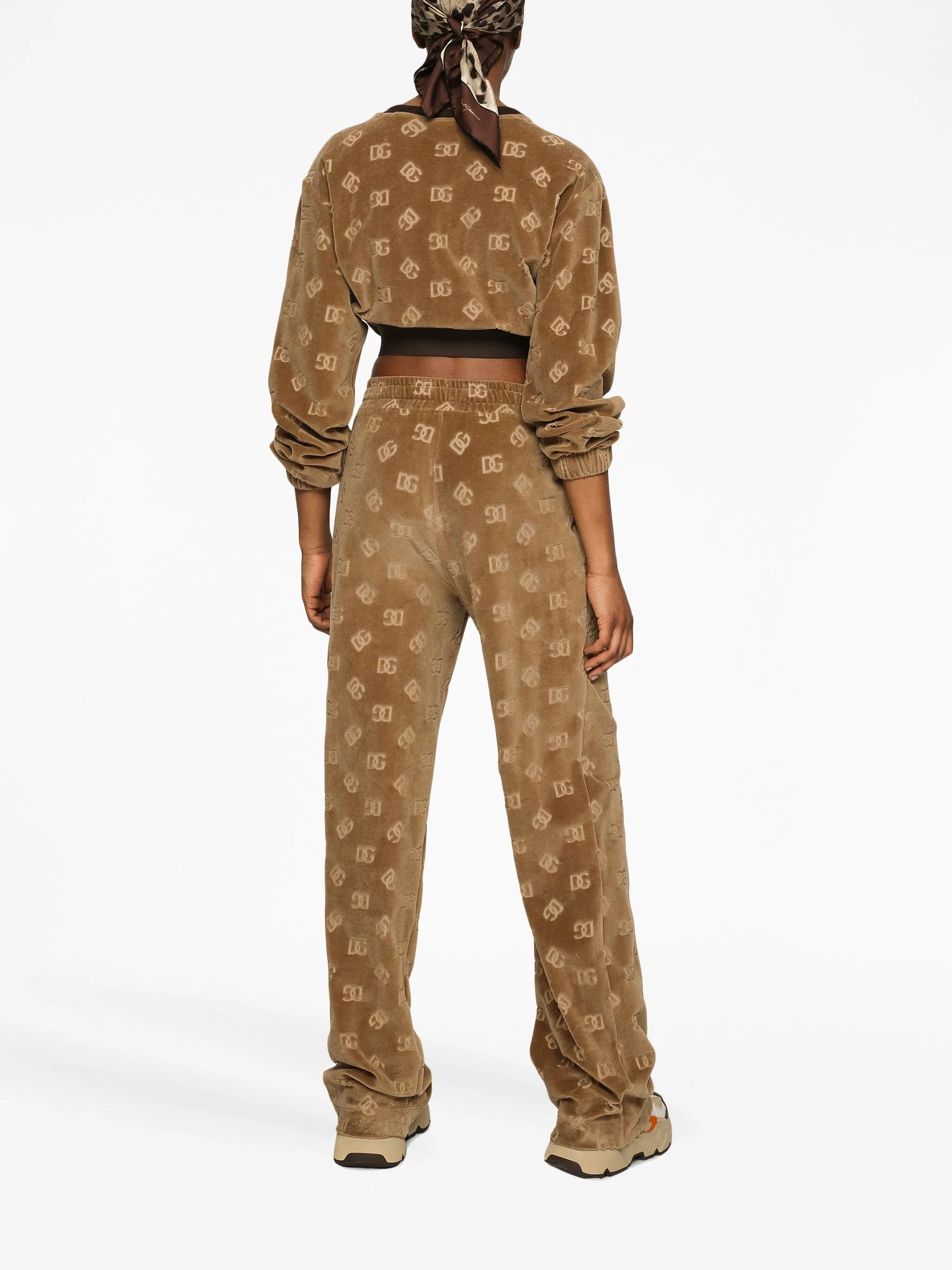 DG logo-print jacquard track pants