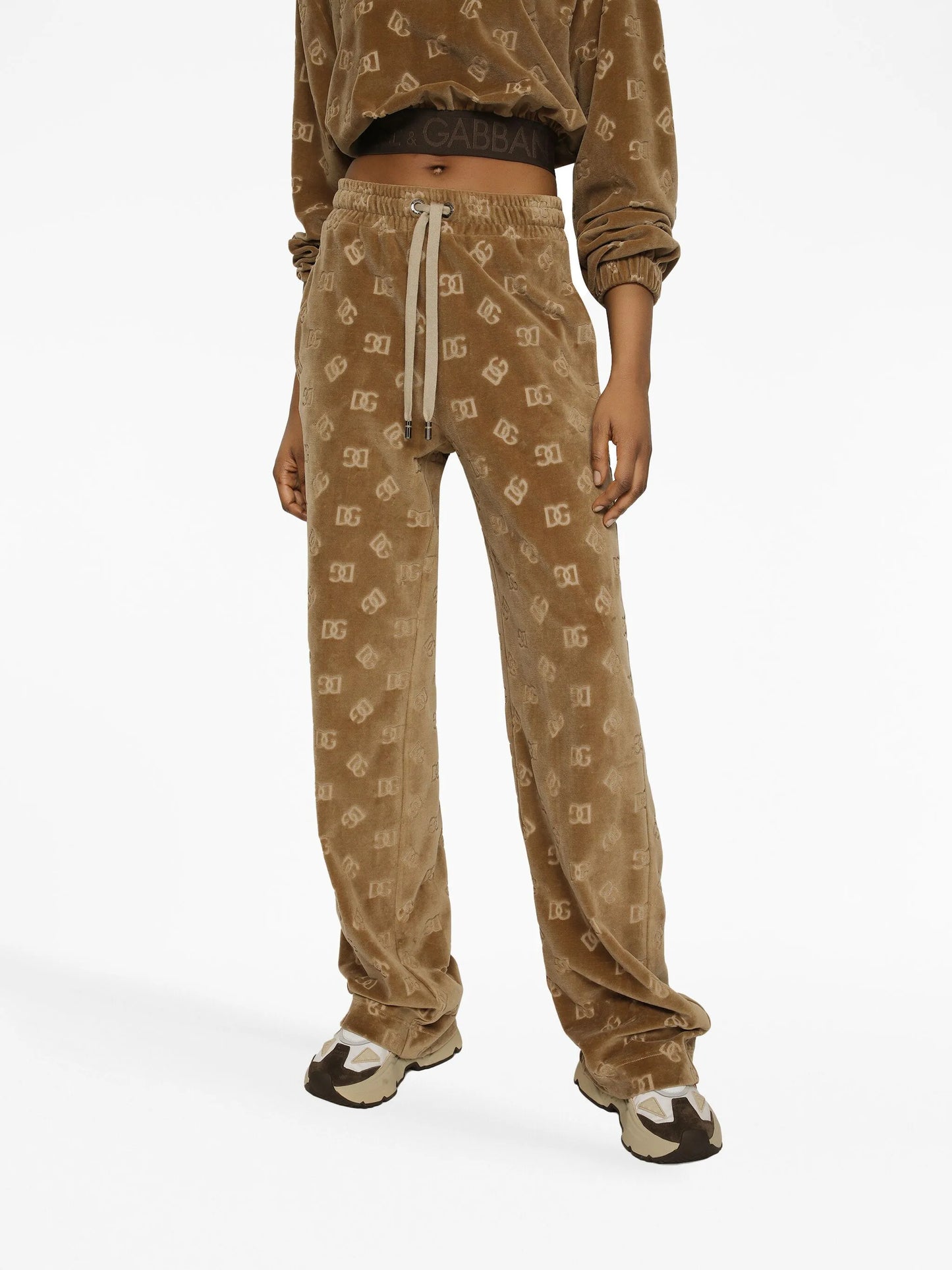 DG logo-print jacquard track pants