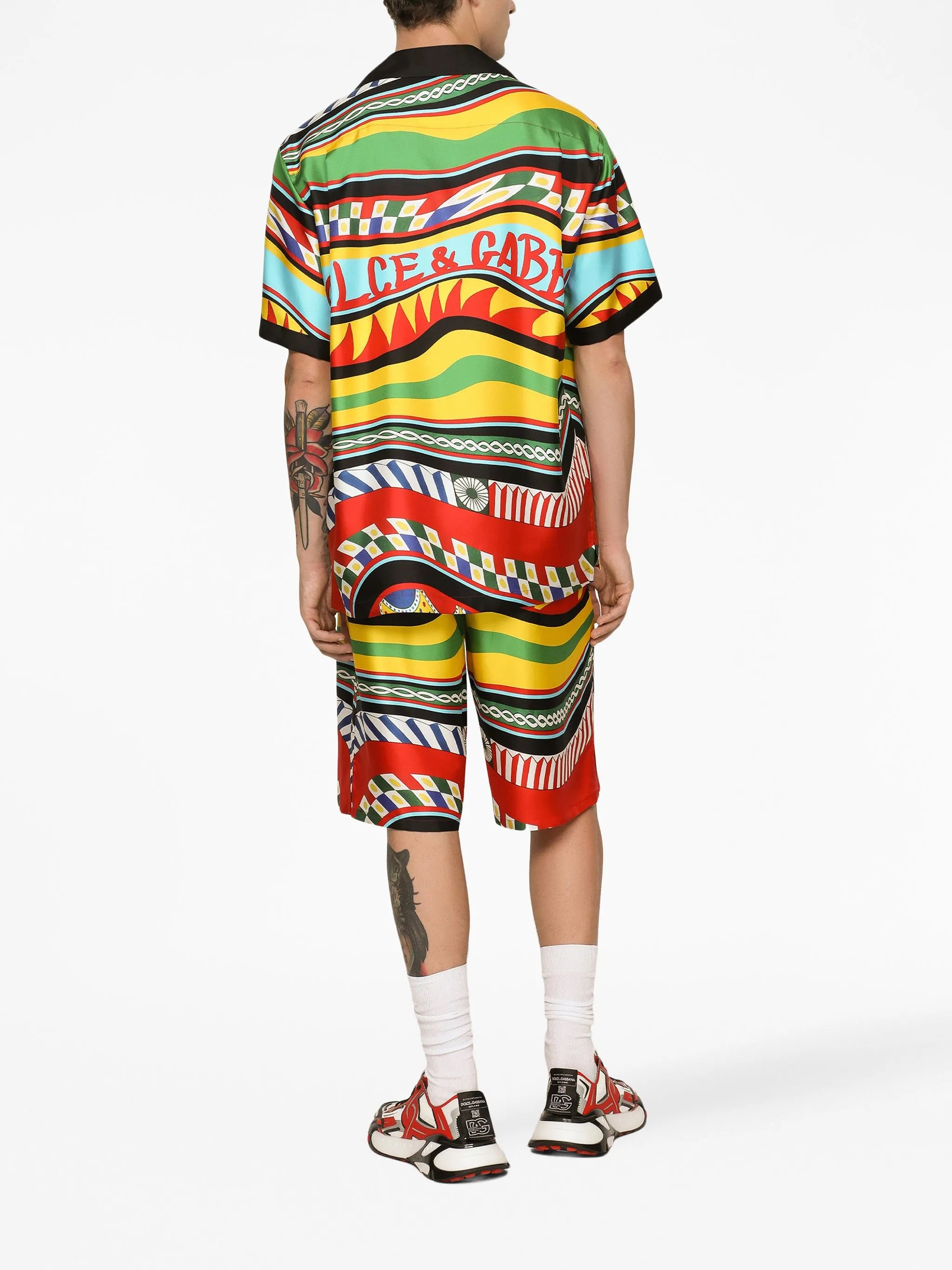 Carretto-print silk shirt