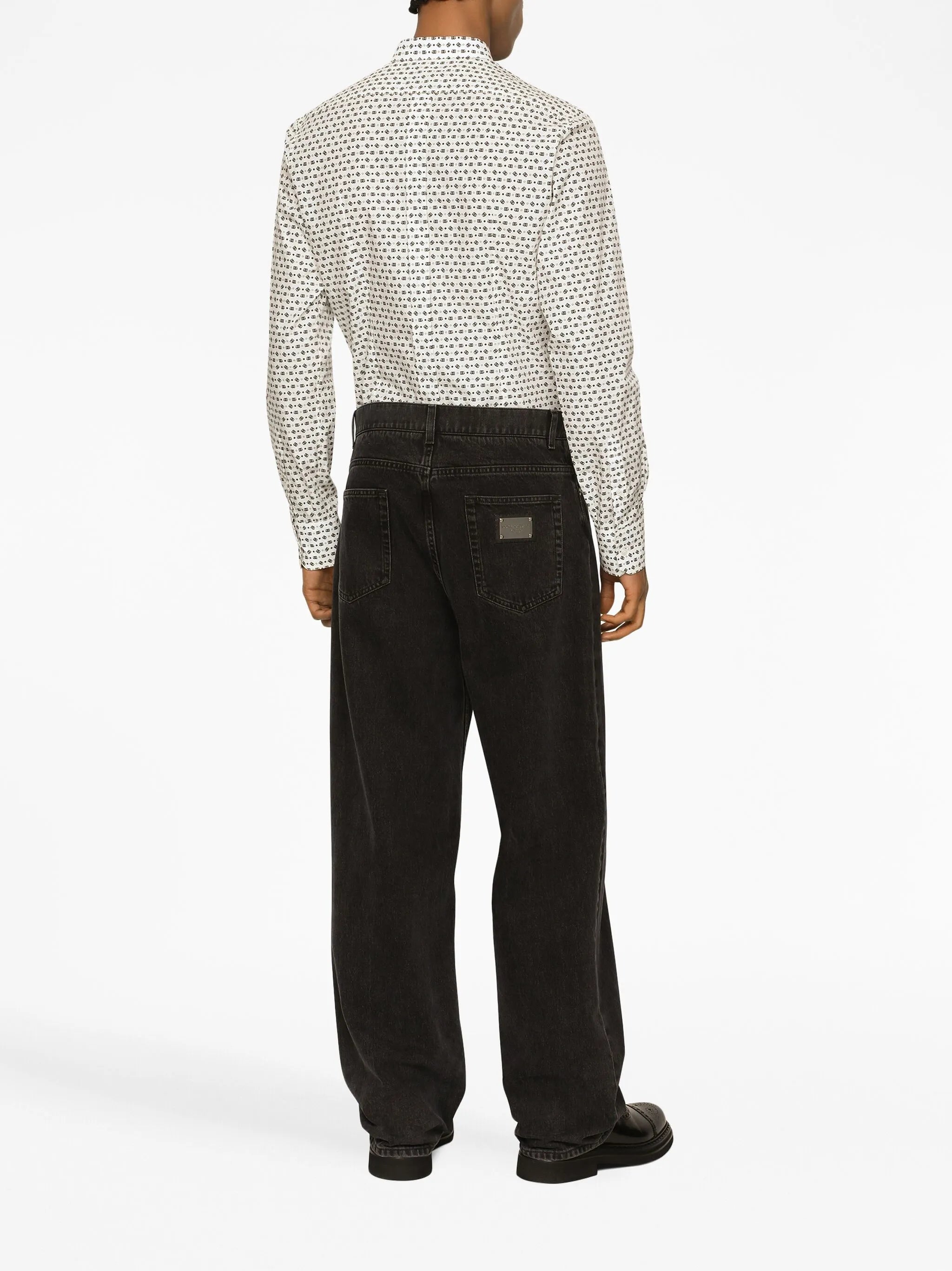 DG-print long-sleeve shirt