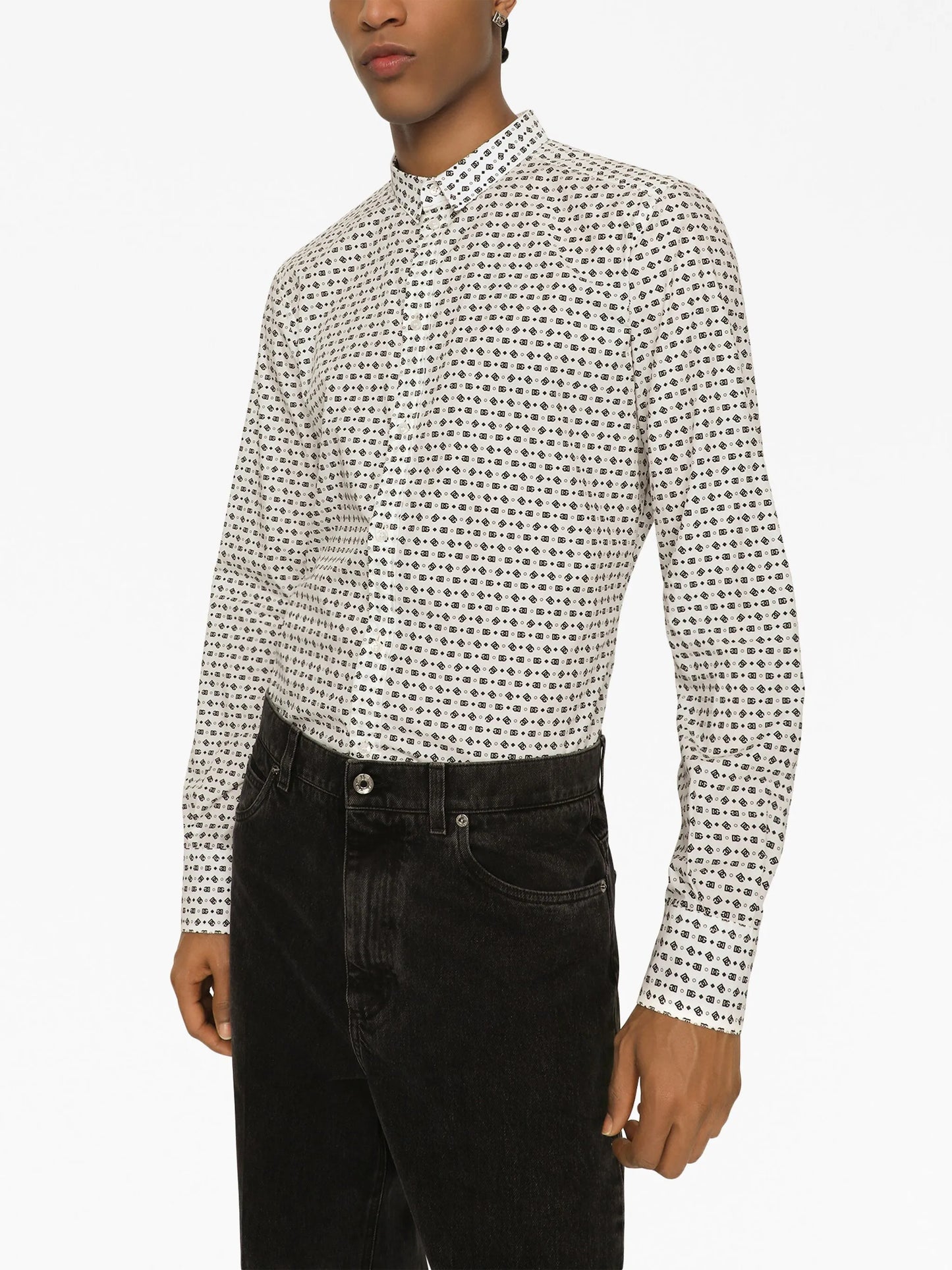 DG-print long-sleeve shirt