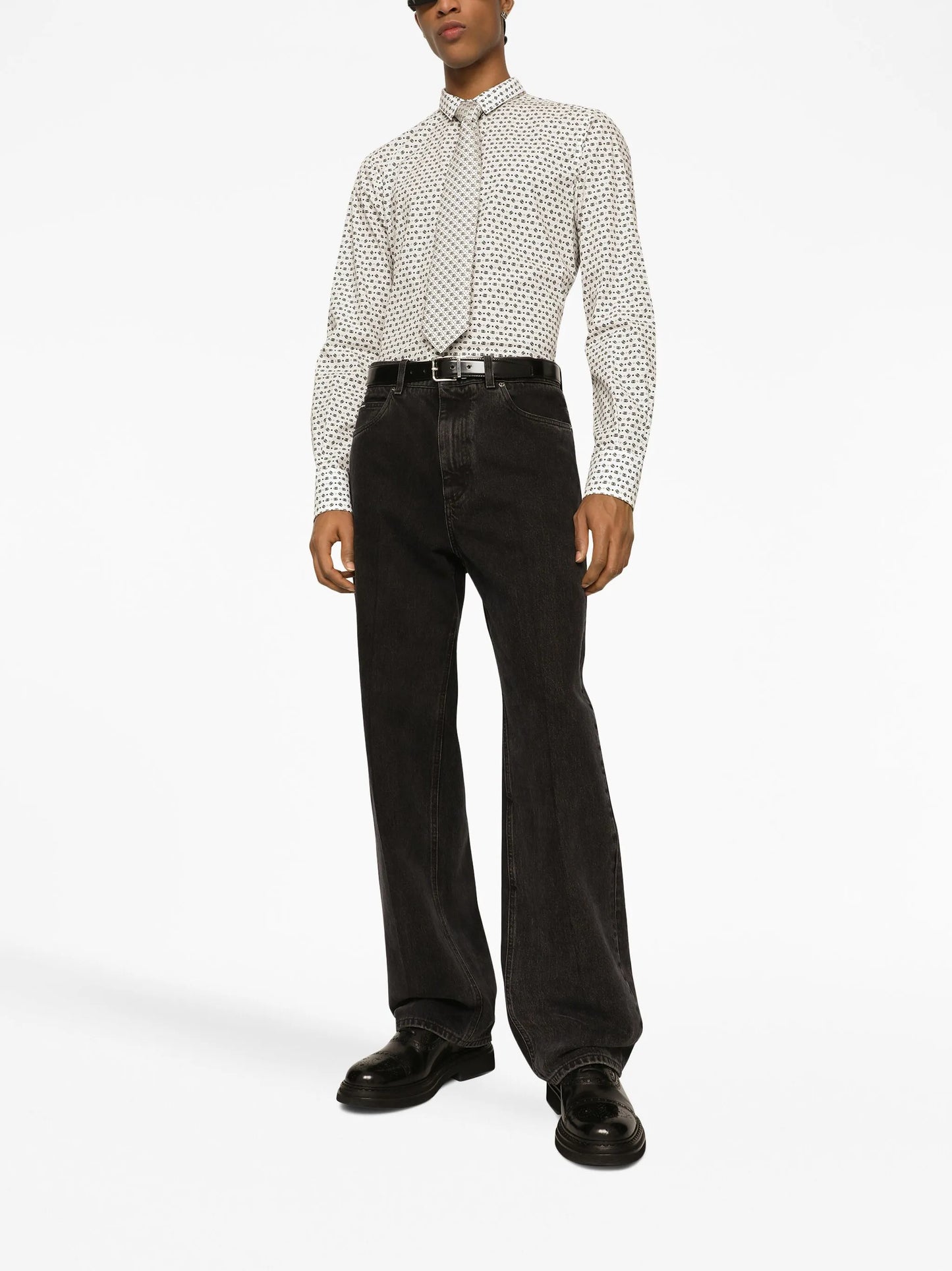 DG-print long-sleeve shirt