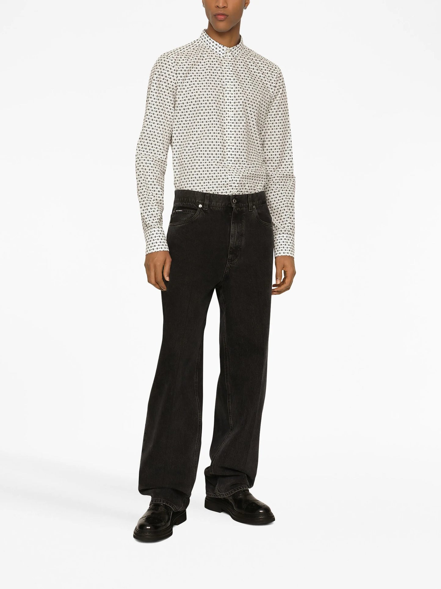 DG-print long-sleeve shirt