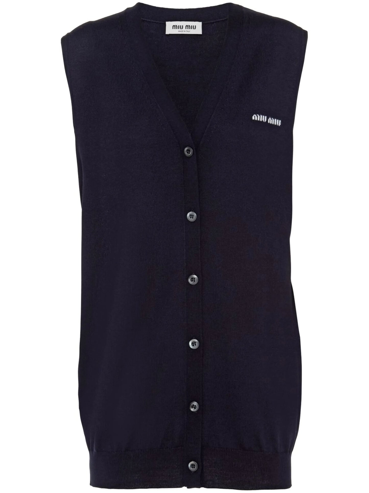 intarsia-logo wool cardigan