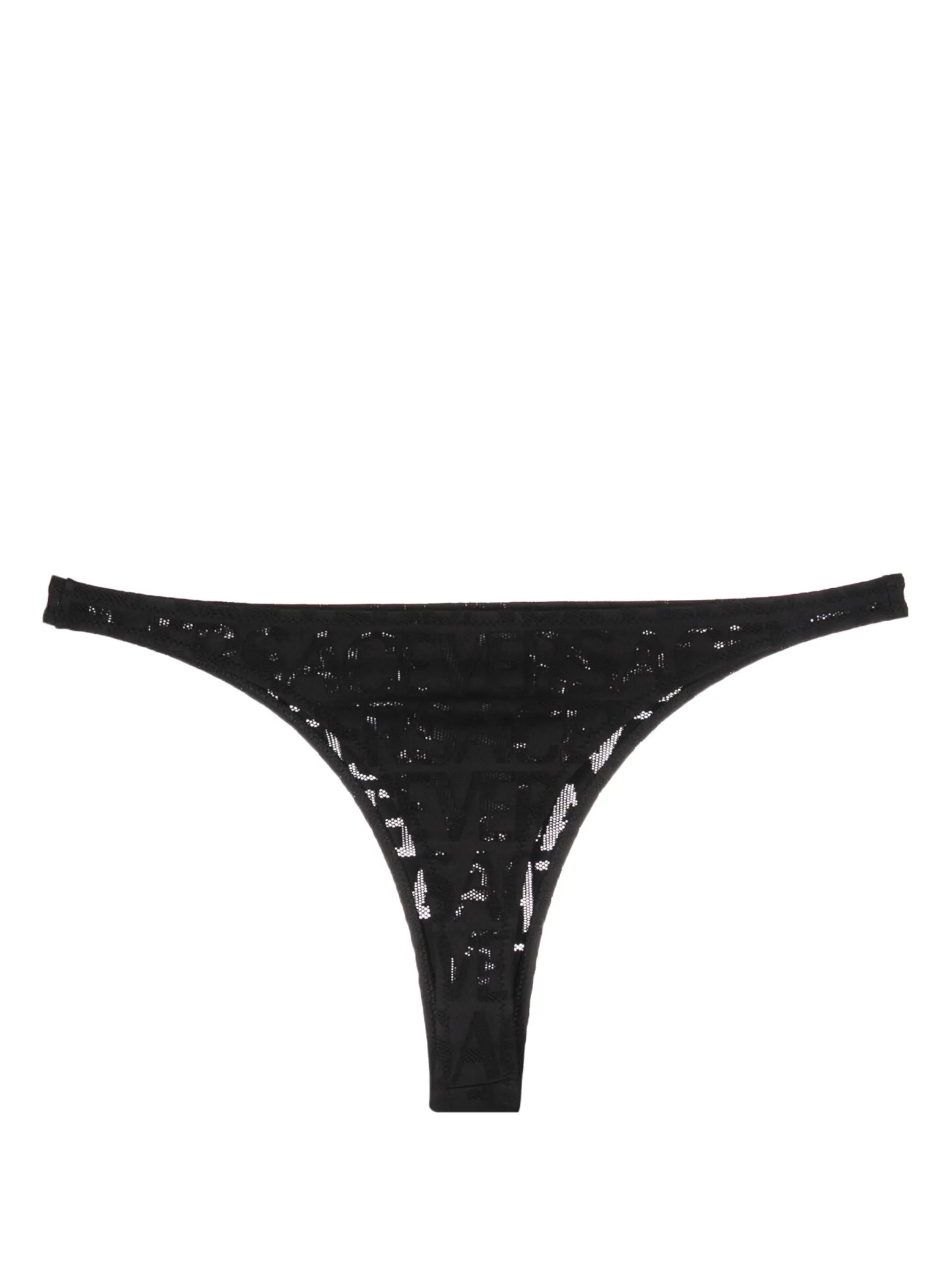 Versace Allover jacquard mesh thong