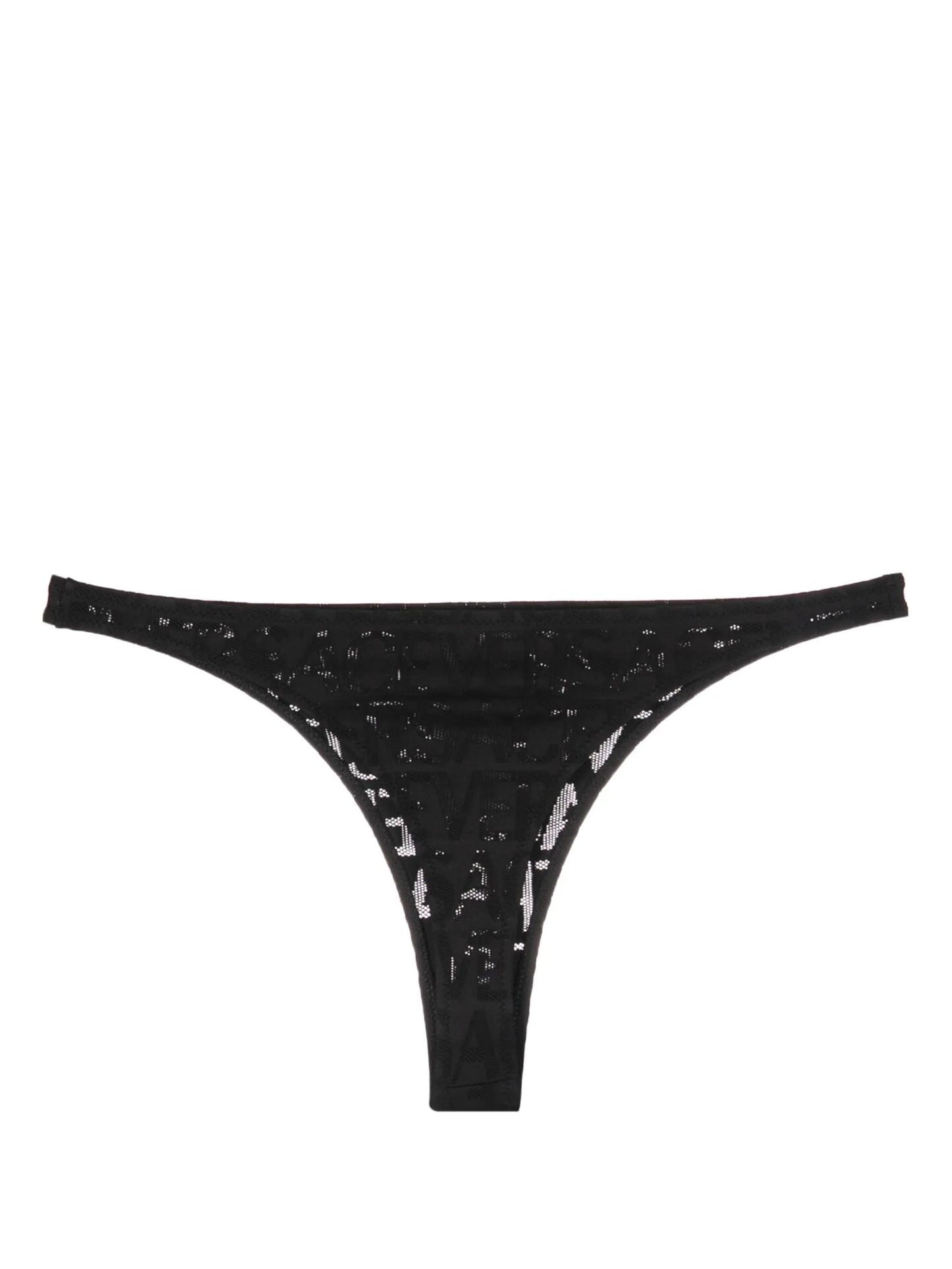 Versace Allover jacquard mesh thong