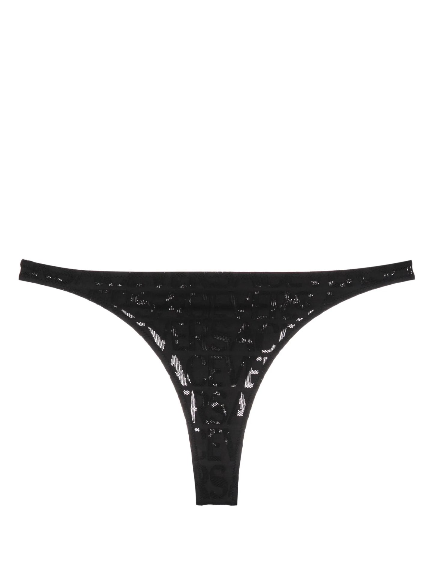 Versace Allover jacquard mesh thong