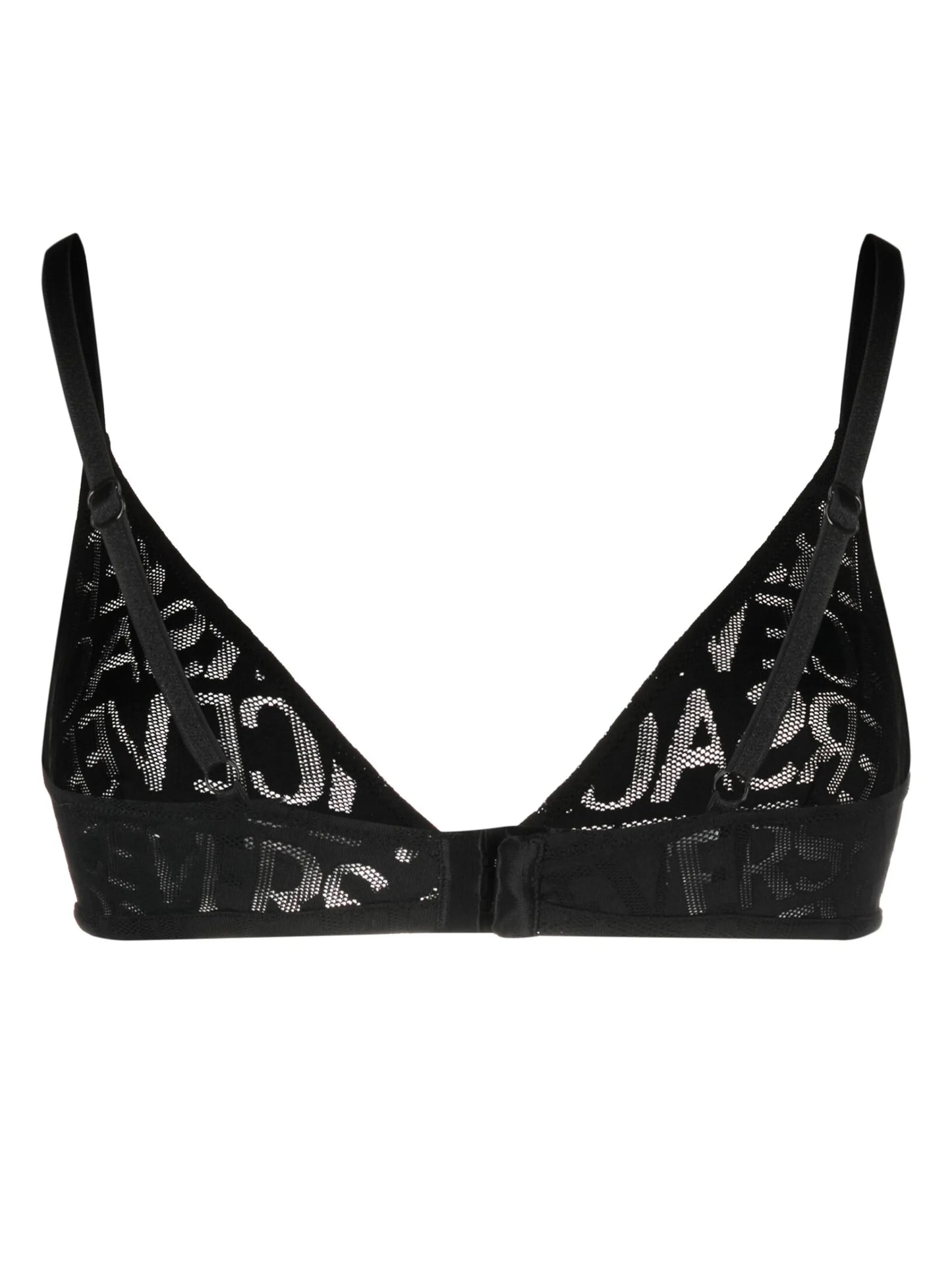 Allover logo mesh triangle bra