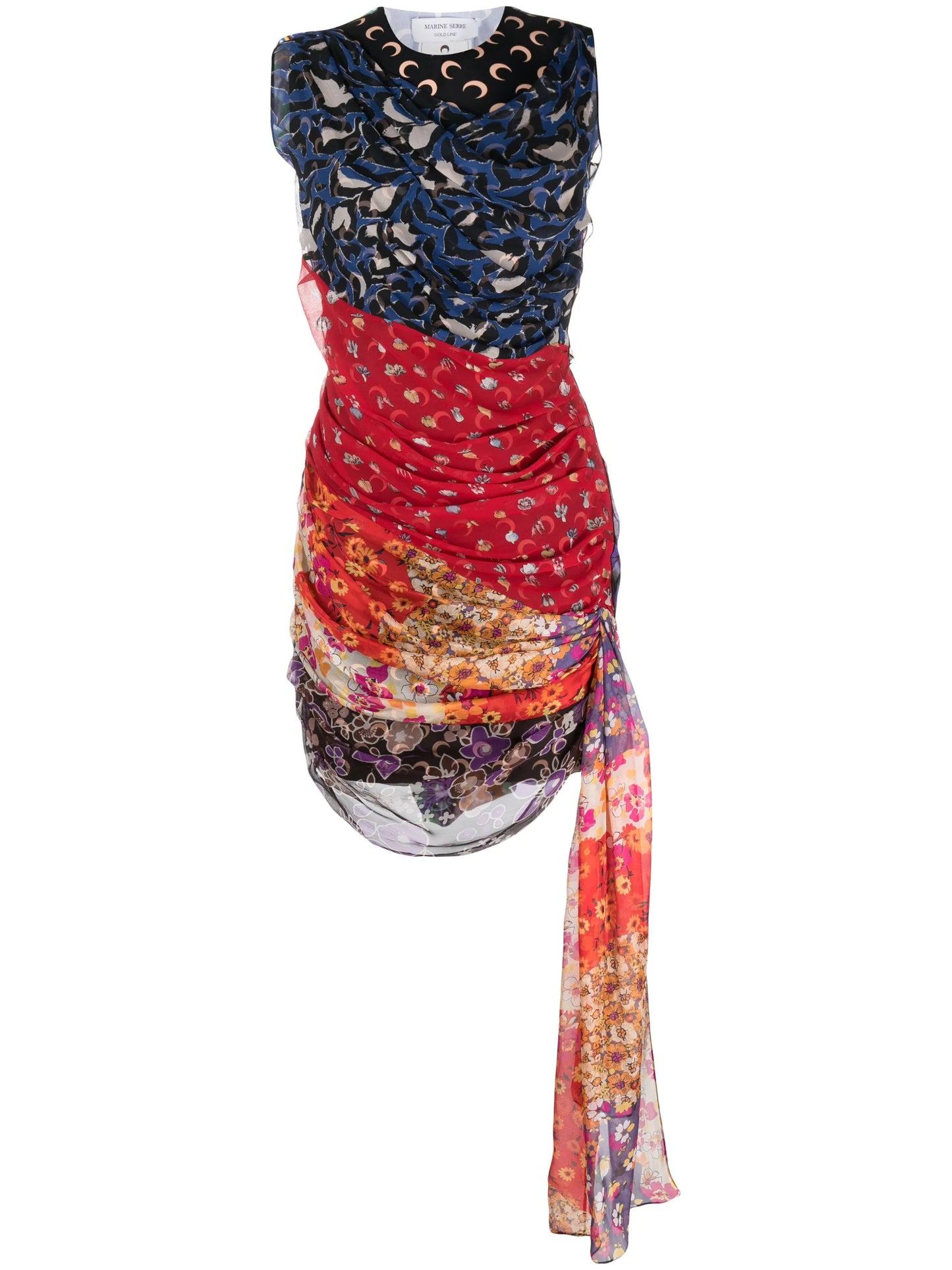 Regenerated Scarves silk minidress
