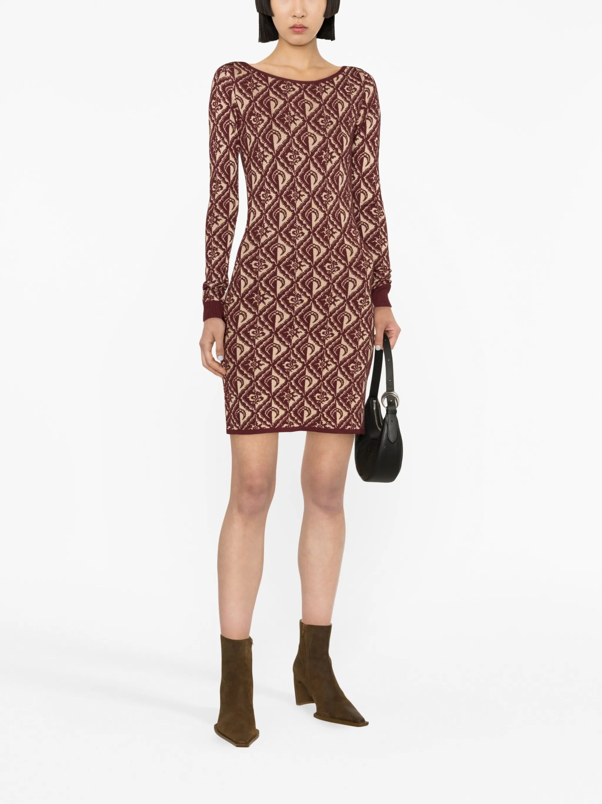 Moon Diamant-jacquard minidress