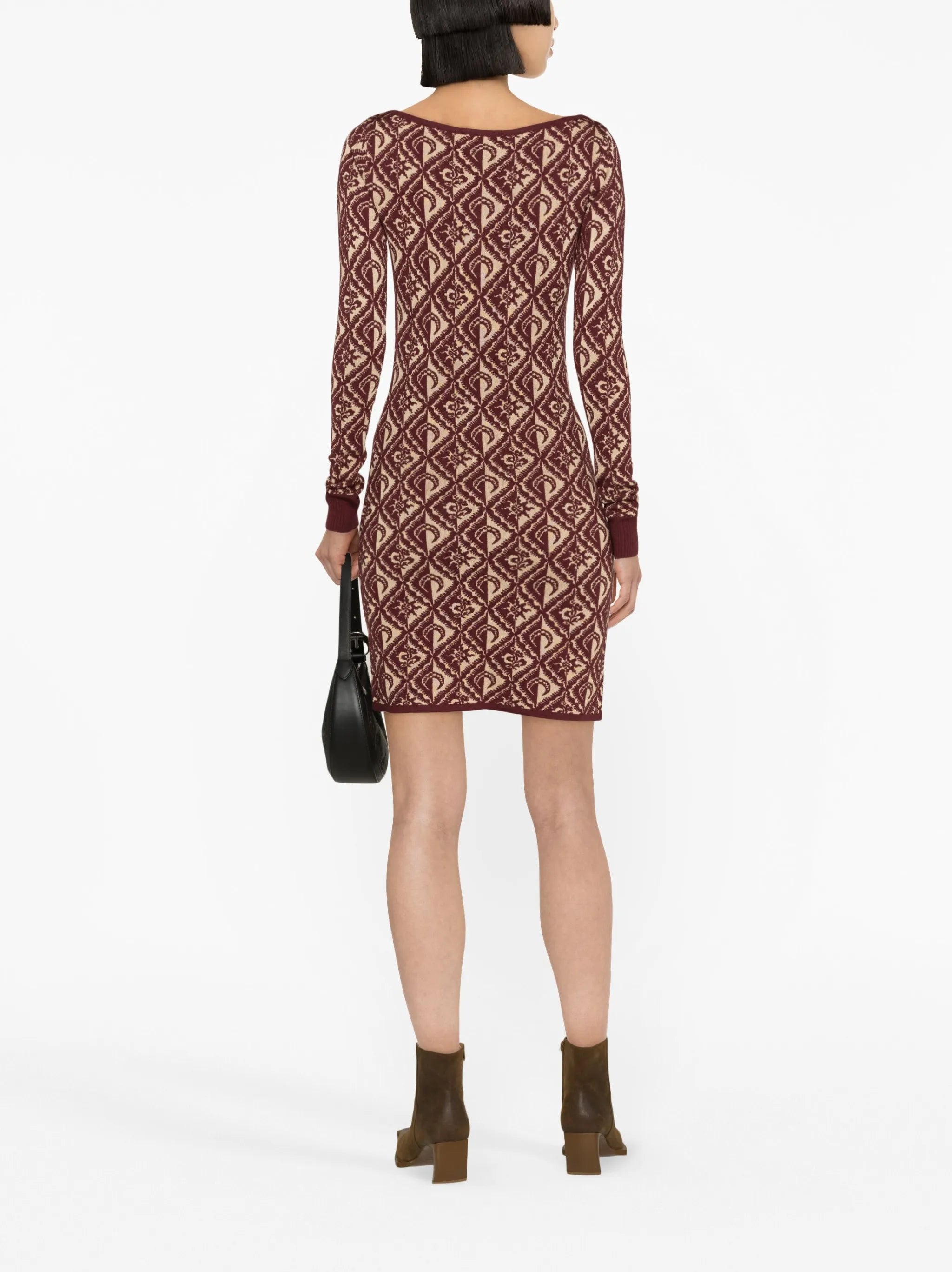 Moon Diamant-jacquard minidress