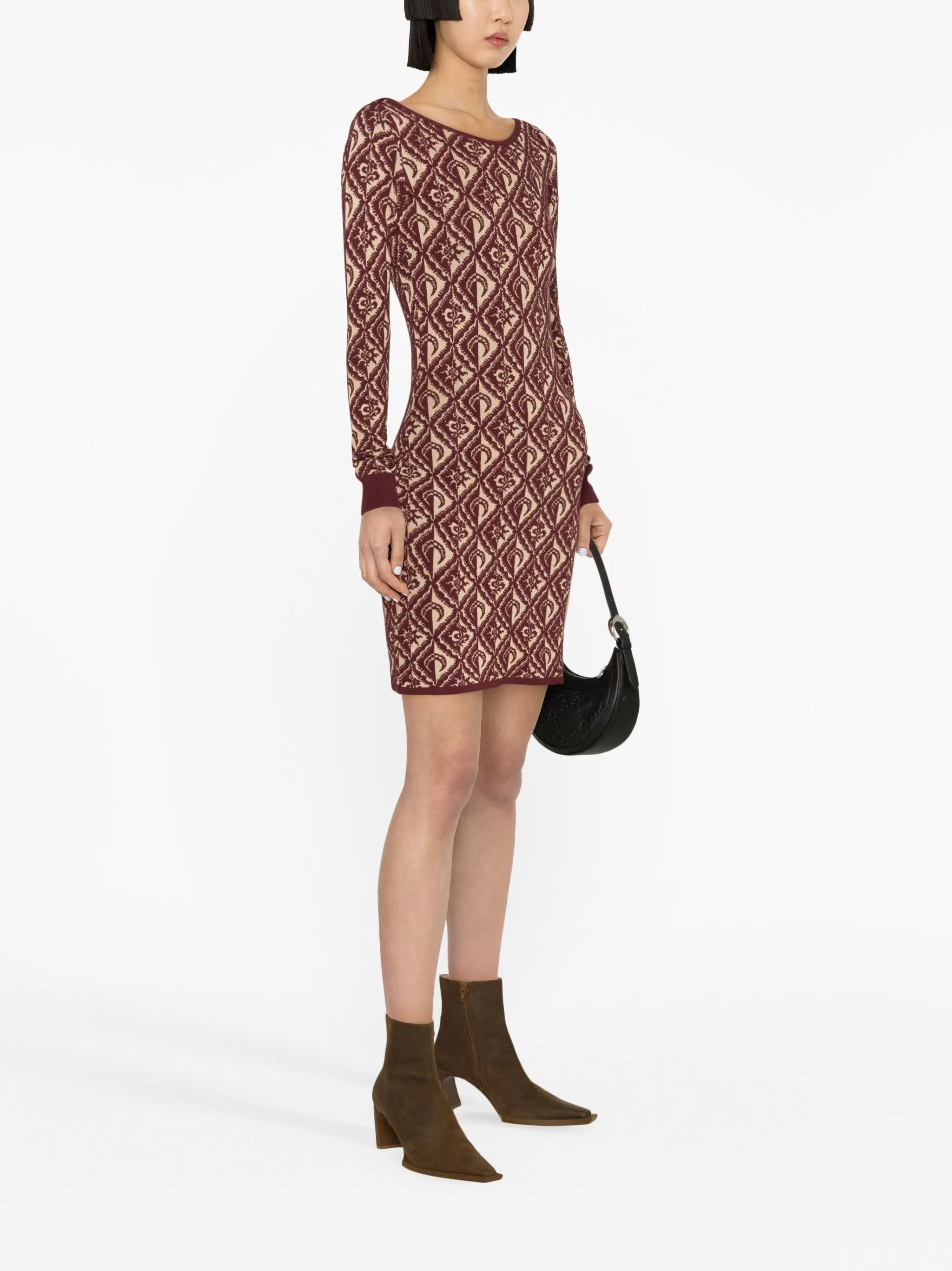 Moon Diamant-jacquard minidress