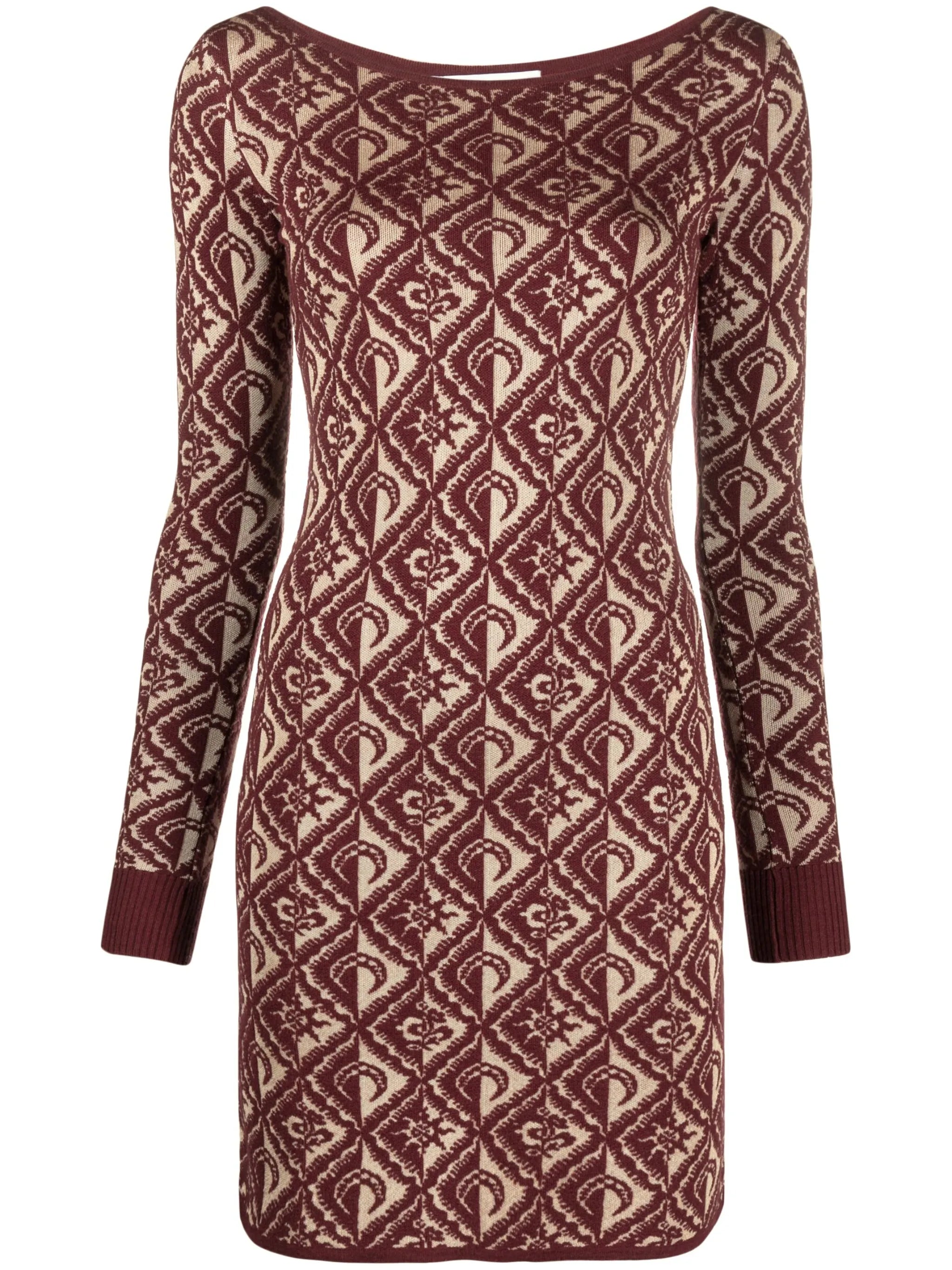 Moon Diamant-jacquard minidress