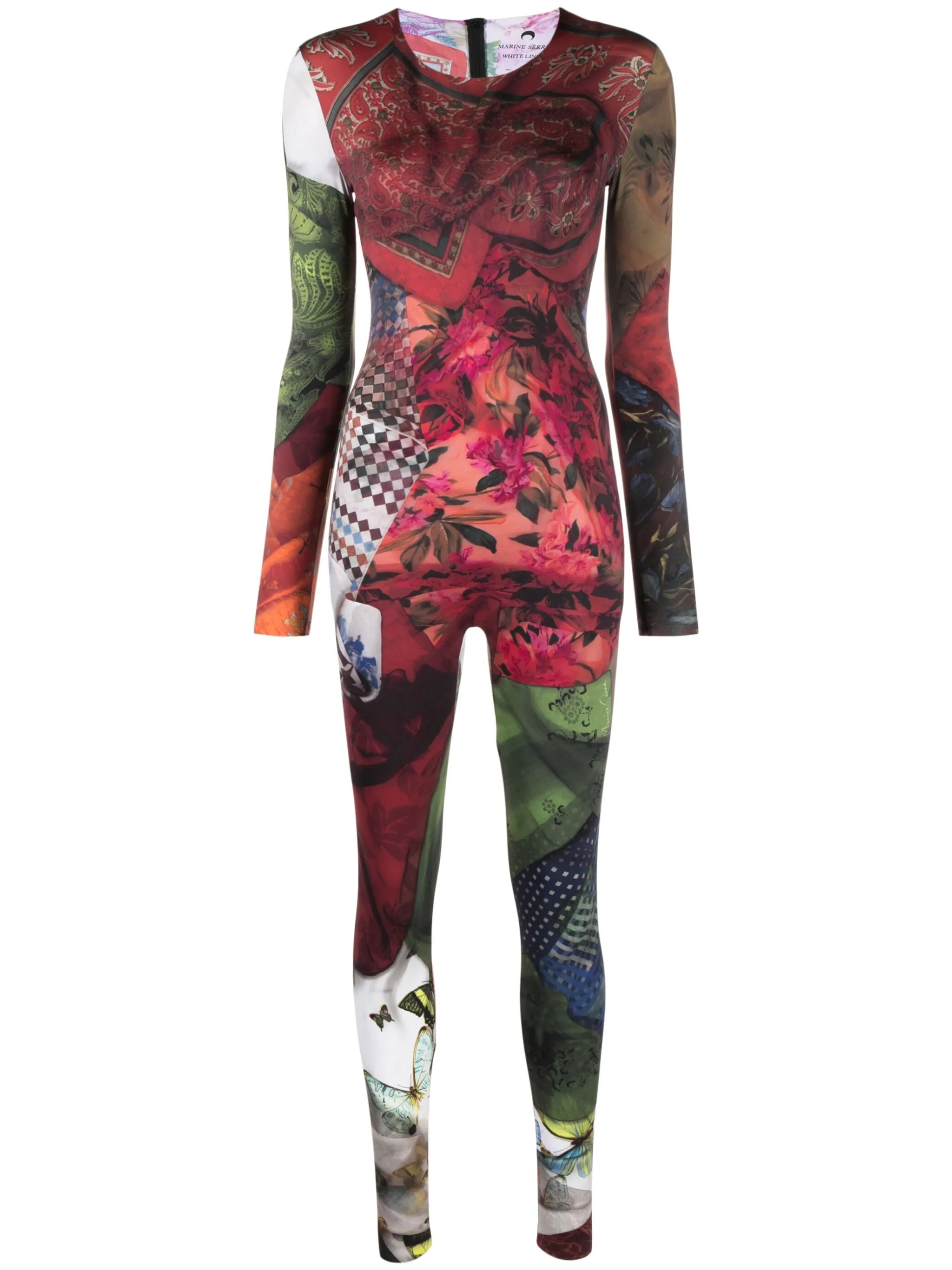 Second Skin scarves-print jumpsuit