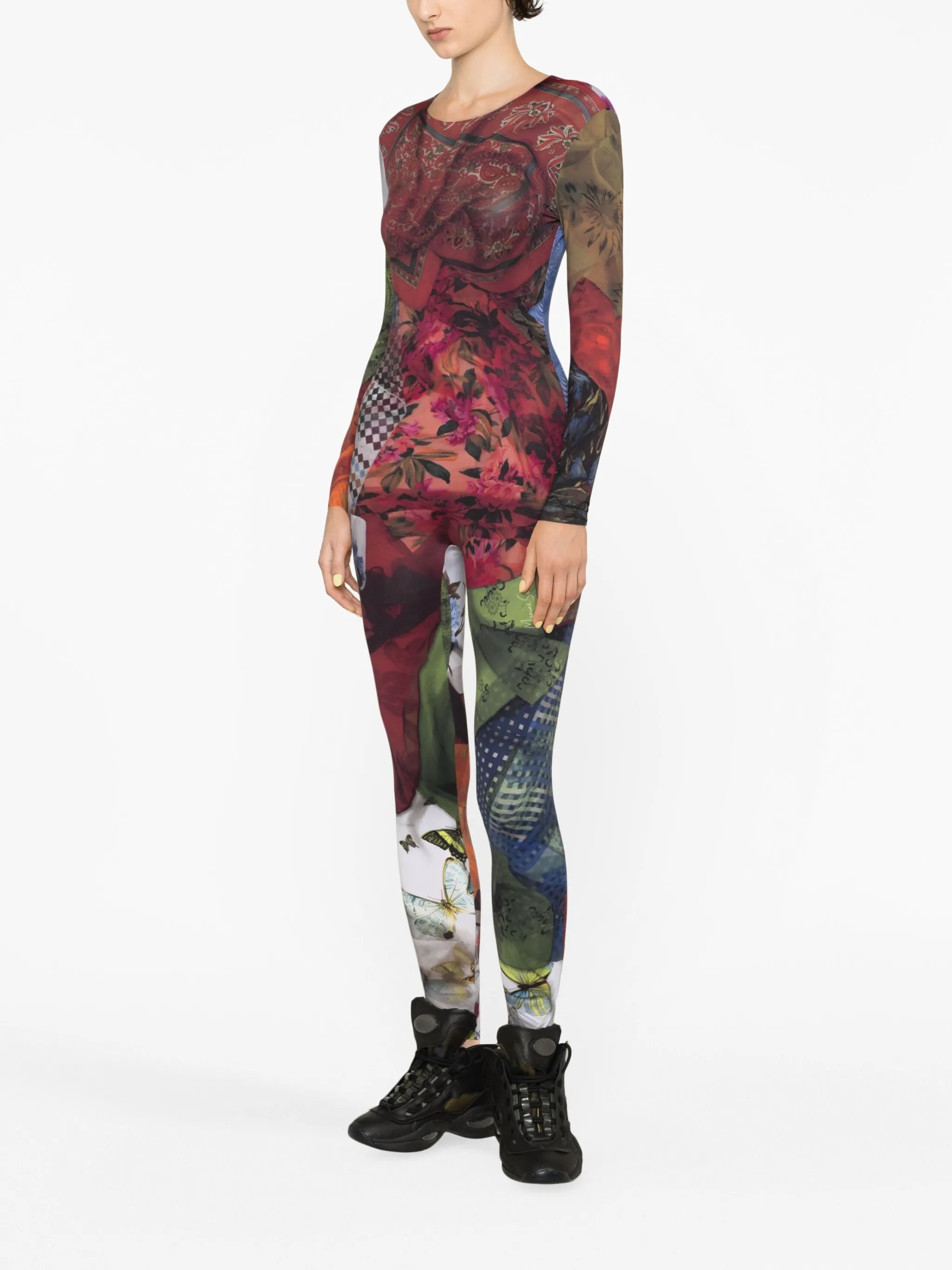 Second Skin scarves-print jumpsuit