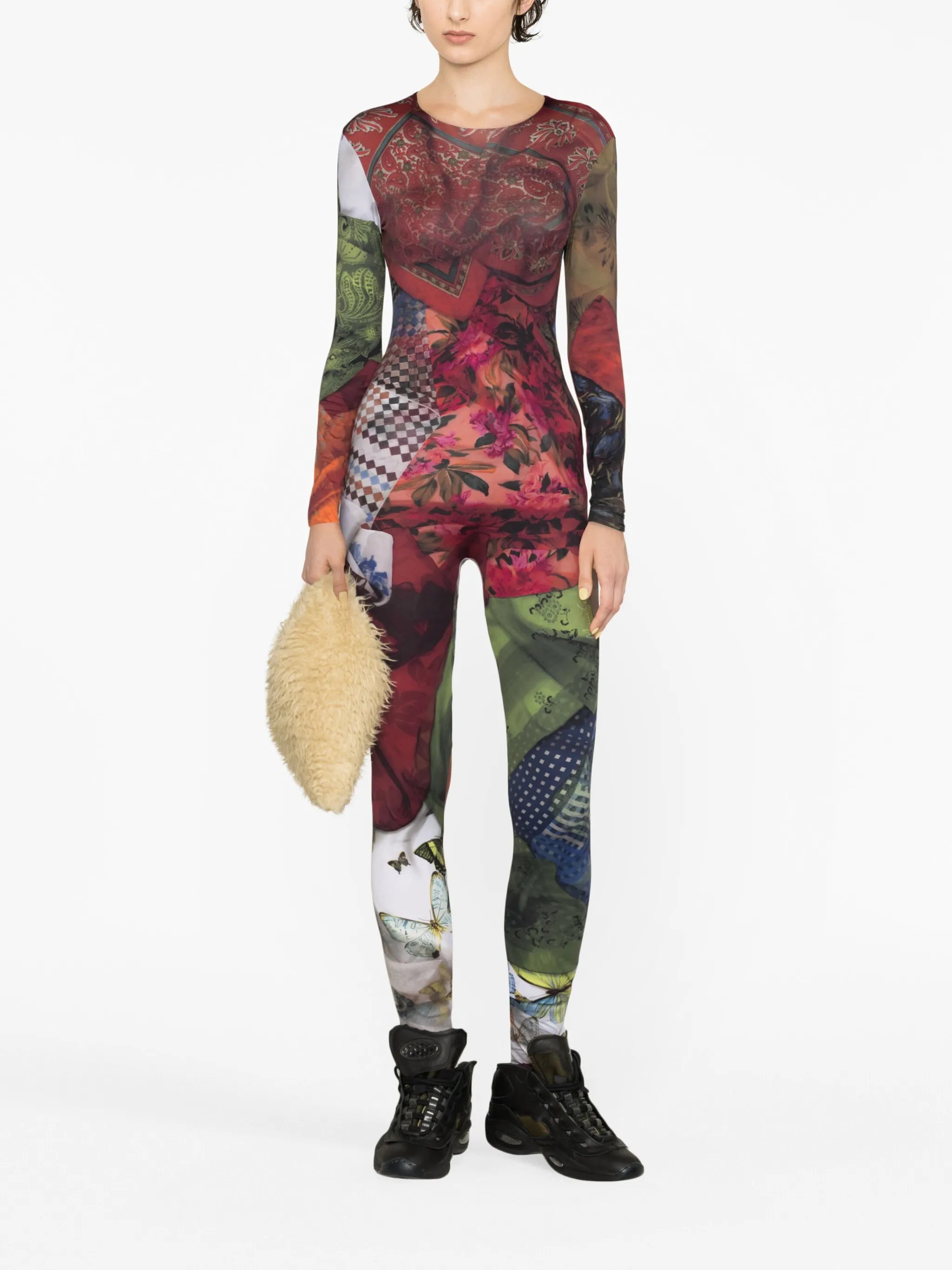 Second Skin scarves-print jumpsuit
