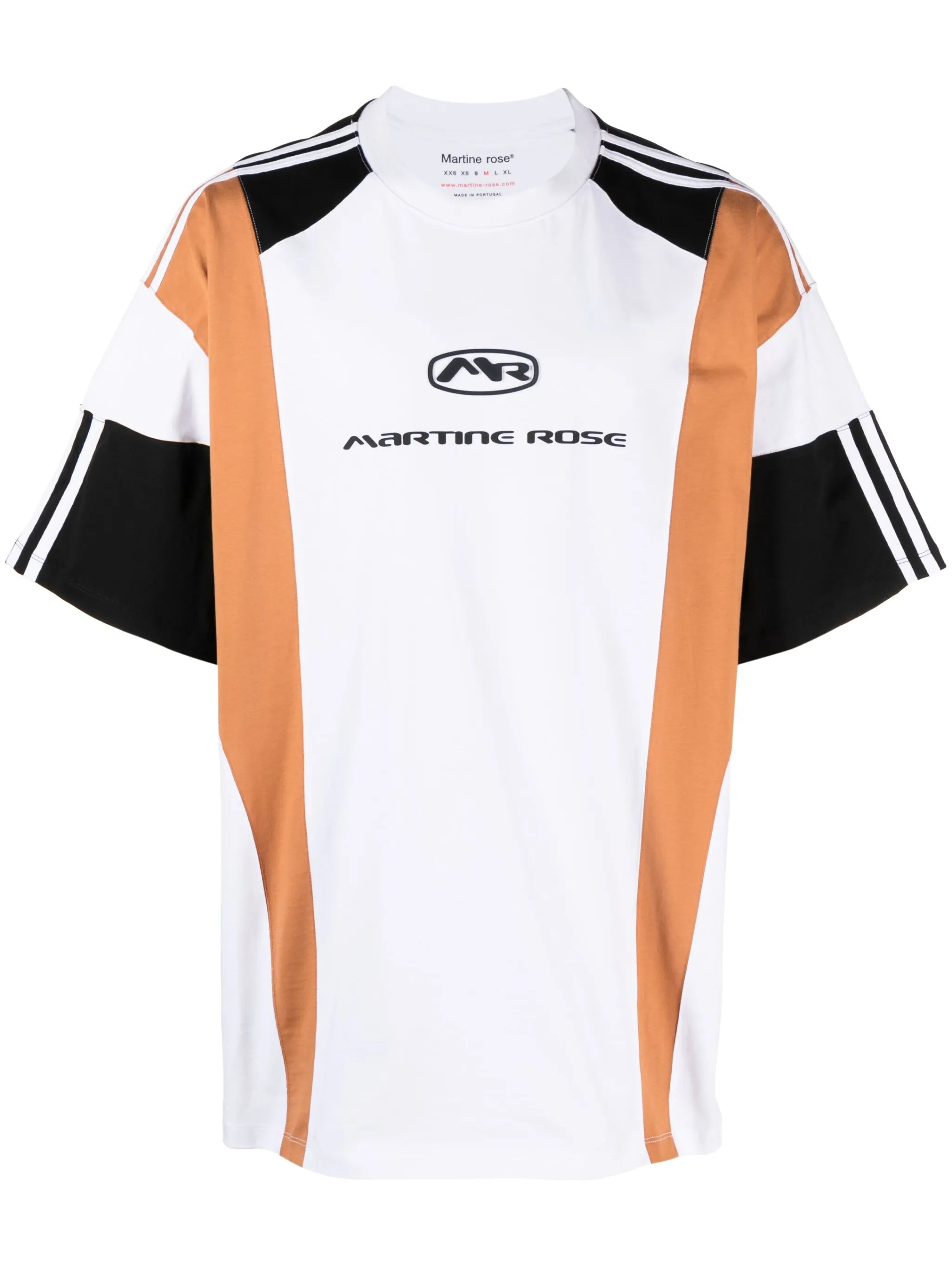 panelled logo-print cotton T-shirt