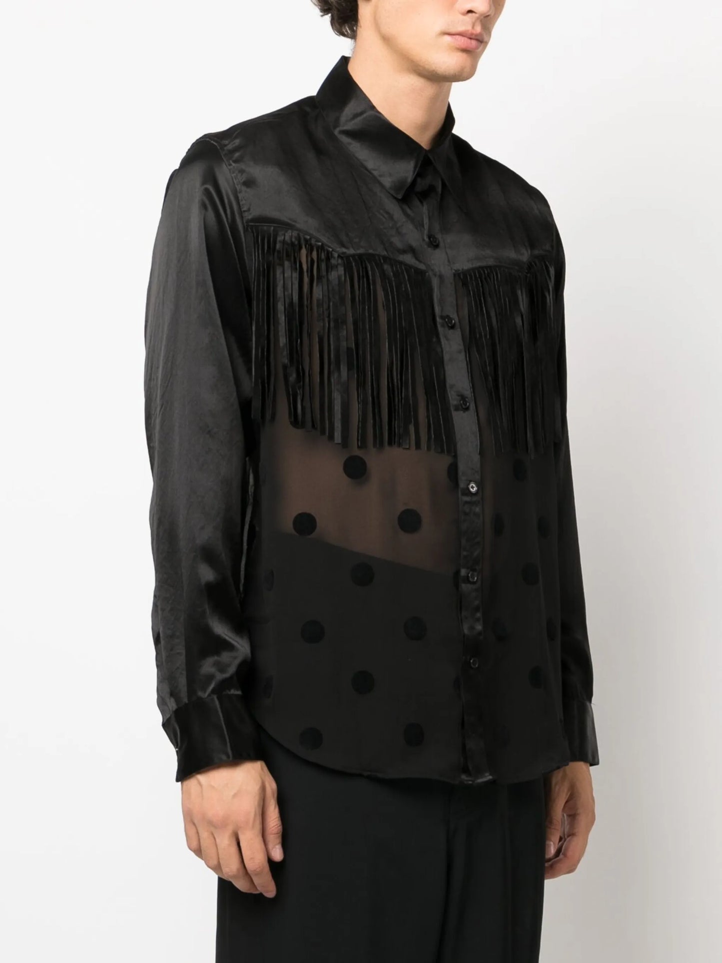 Western-style sheer shirt
