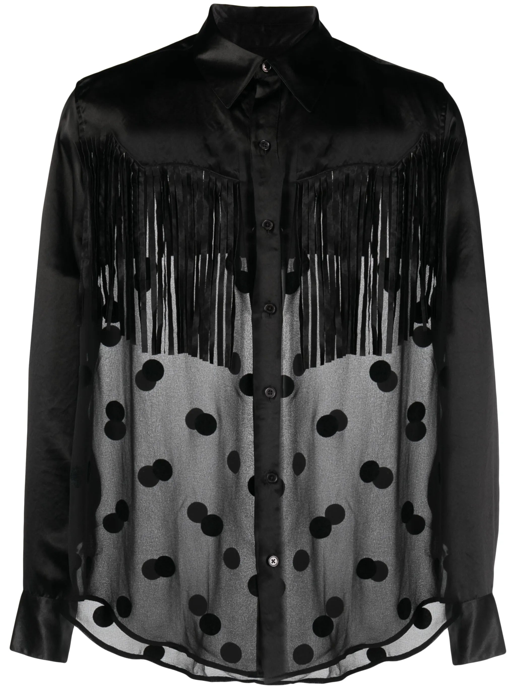 Western-style sheer shirt