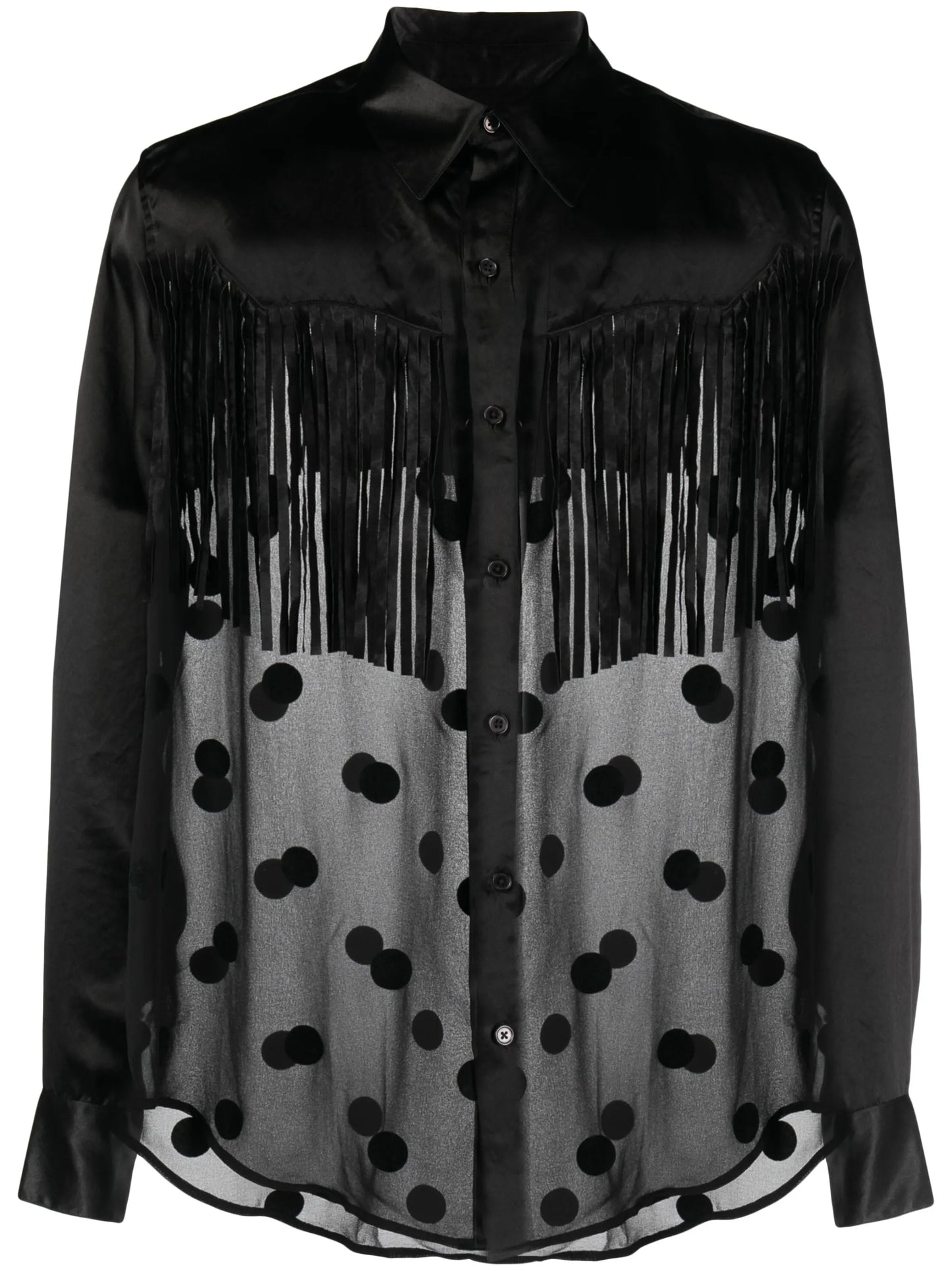 Western-style sheer shirt