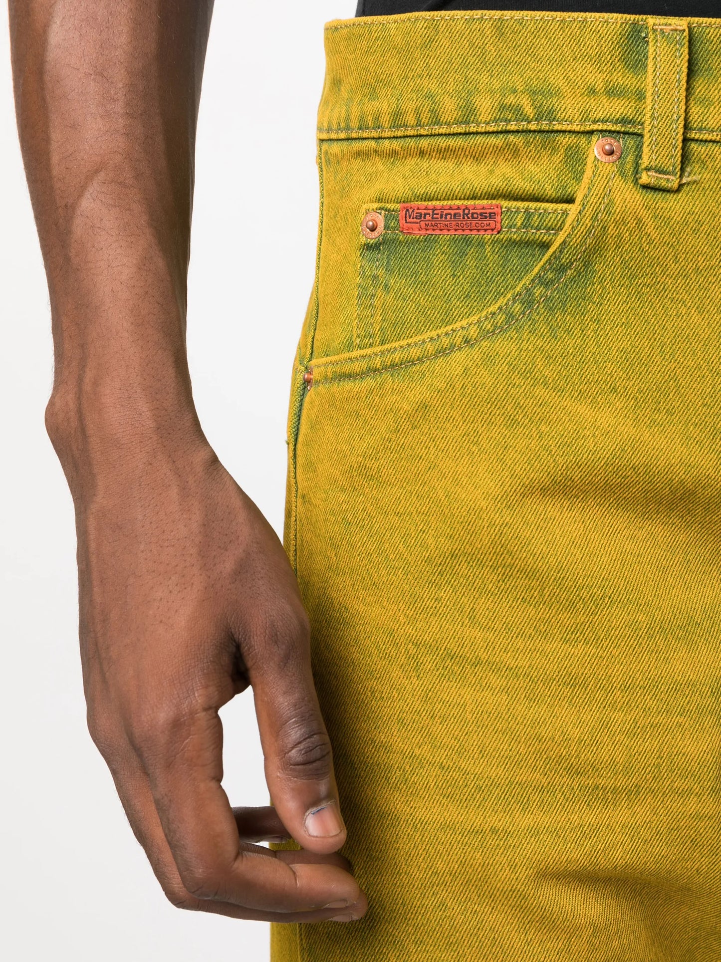 high-rise straight-leg jeans