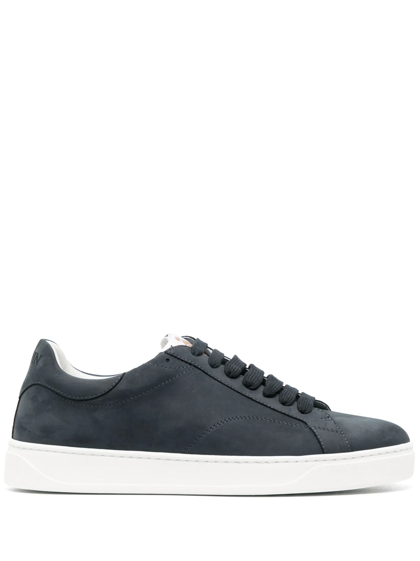 embroidered-logo low-top leather sneakers