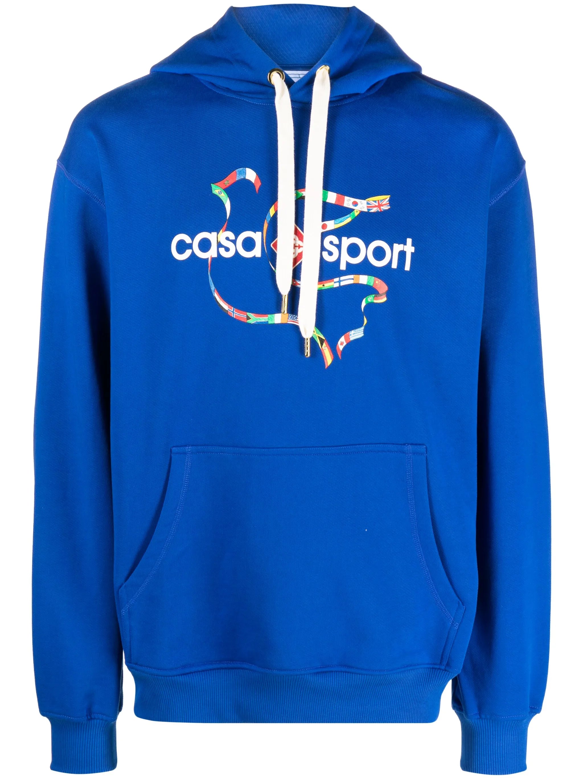 logo-print organic-cotton hoodie