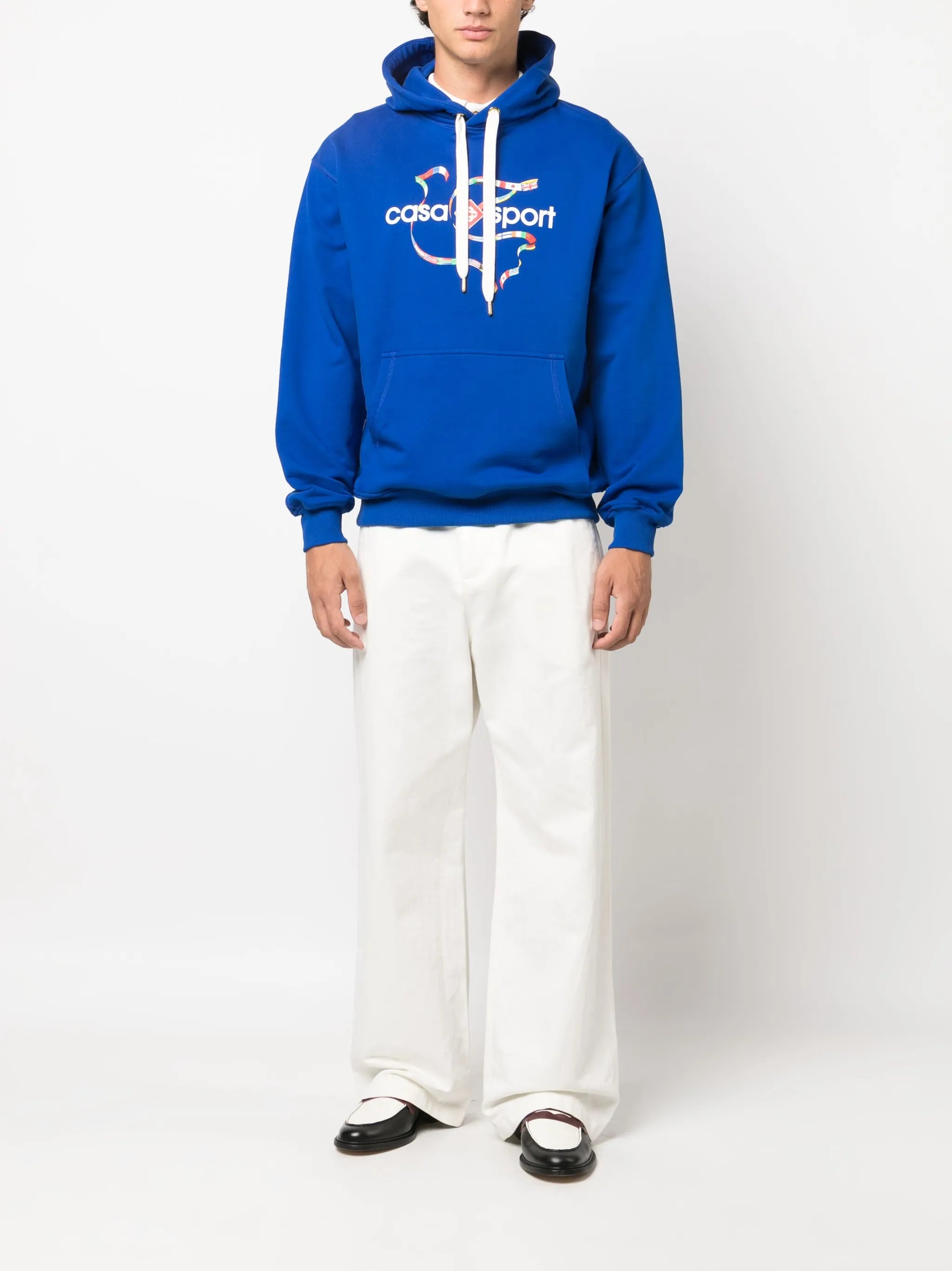 logo-print organic-cotton hoodie